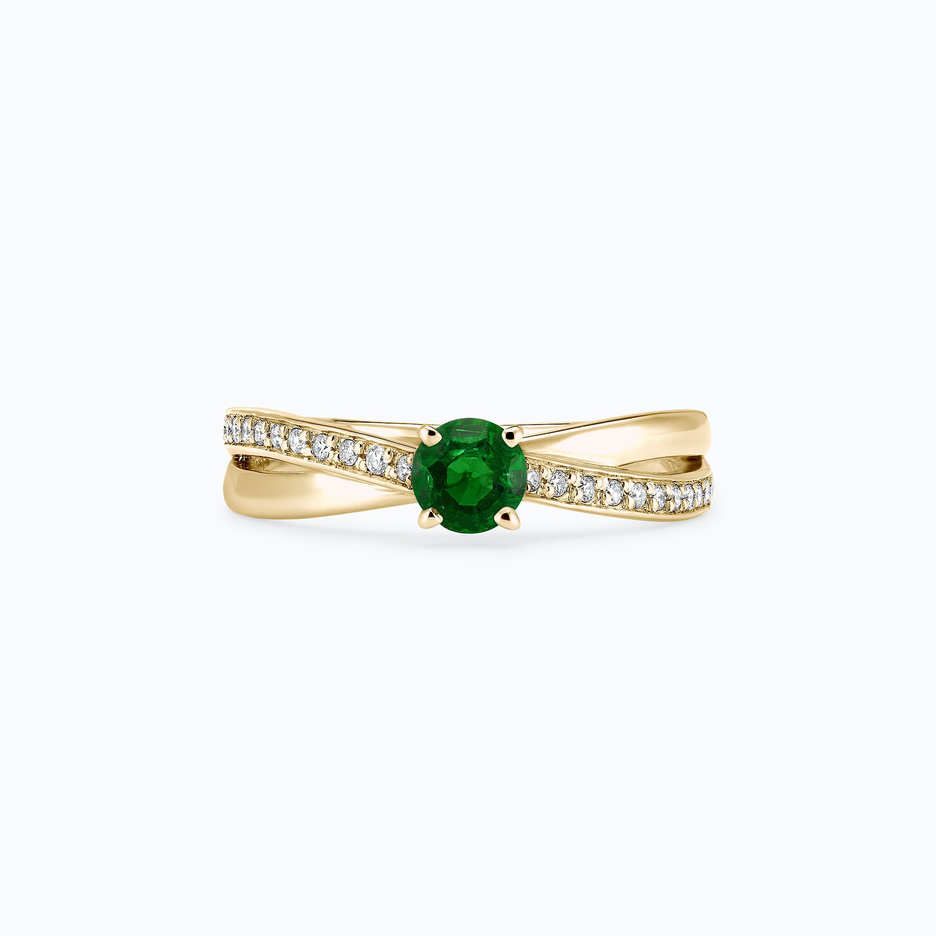 Solitaire Pavé Kokoro Tsavorite 4.5 mm