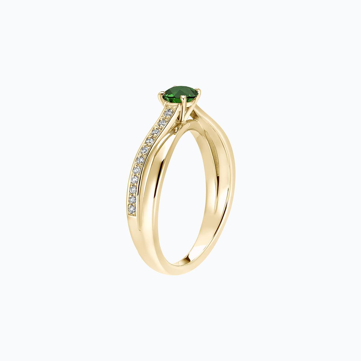 Solitaire Pavé Kokoro Tsavorite 4.5 mm