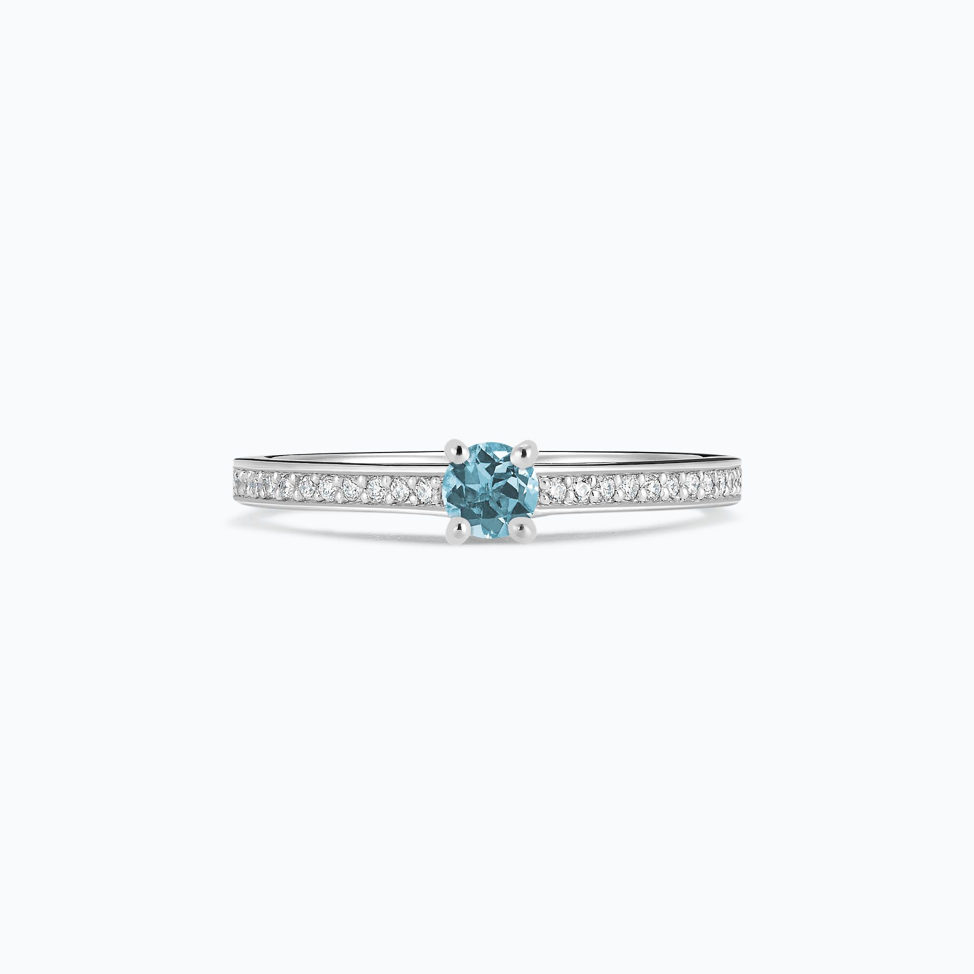 Bague Papillon Fantaisie Cristal Bleu Aigue-marine - Taille Ajustable, Pierres Pavées