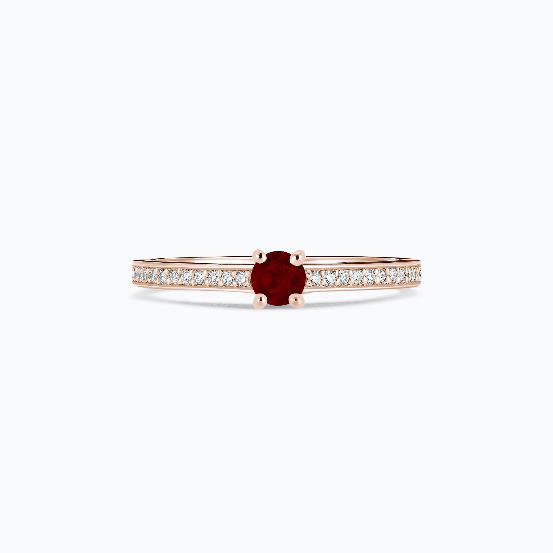 Solitaire Pavé Lagon Bleu Rubis 3.5 mm