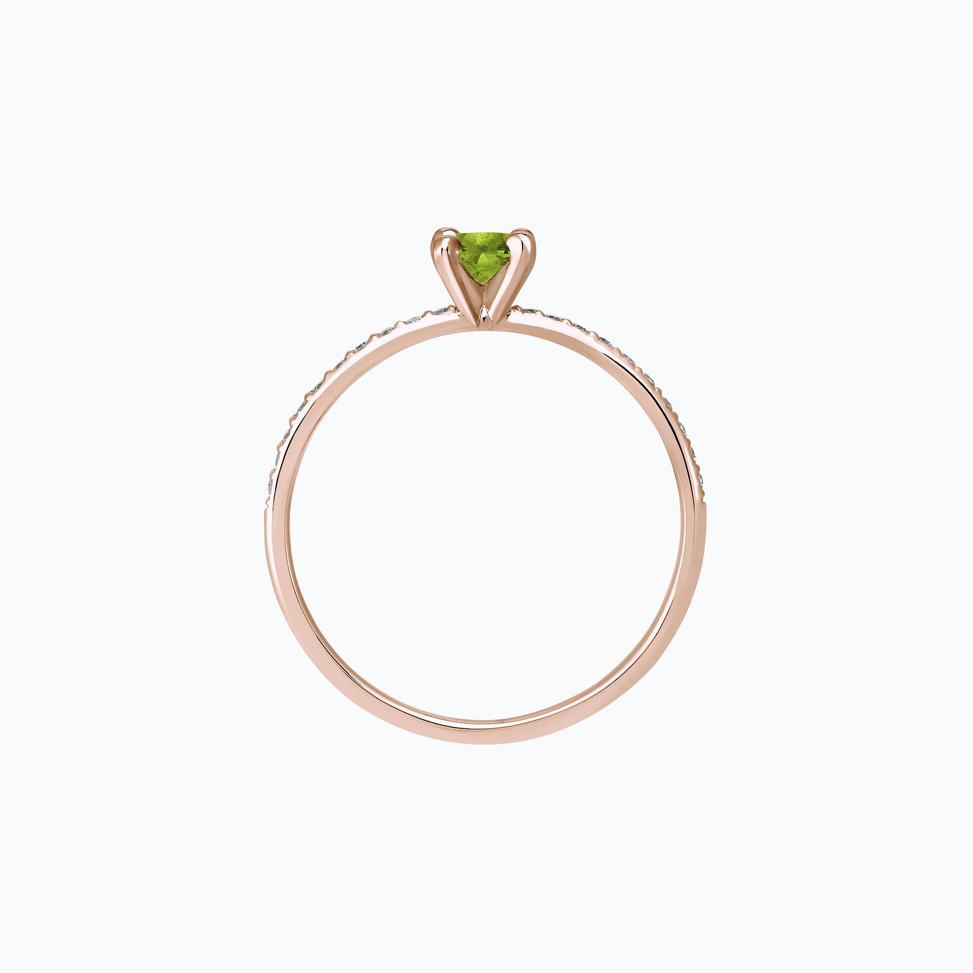 Solitaire Pavé Séléné Péridot 4.5 mm