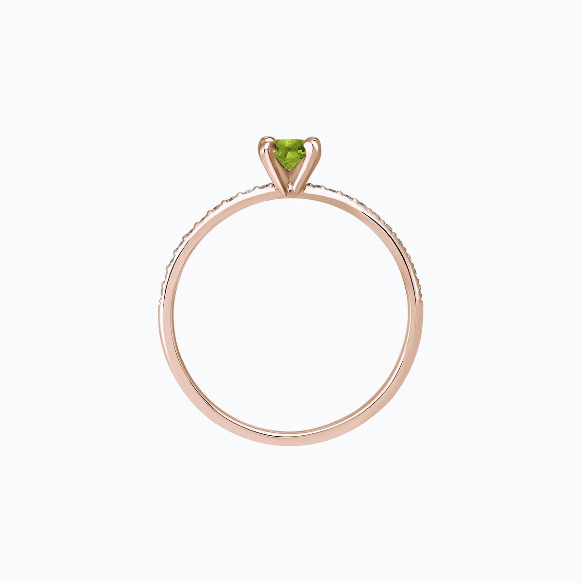 Solitaire Pavé Séléné Péridot 4.5 mm