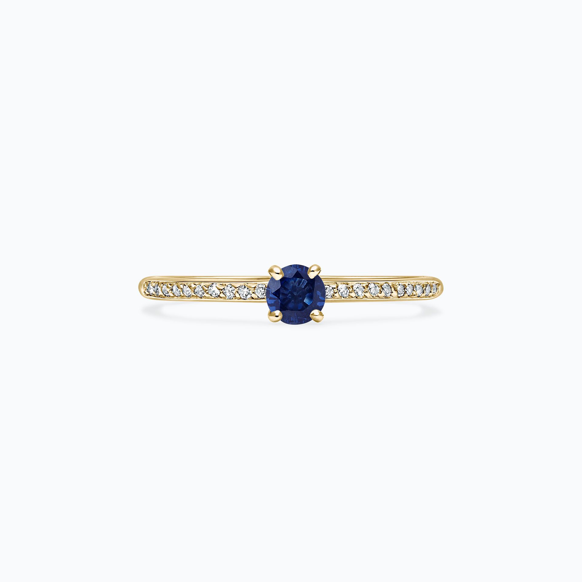 Solitaire Pavé Séléné Saphir 3.5 mm