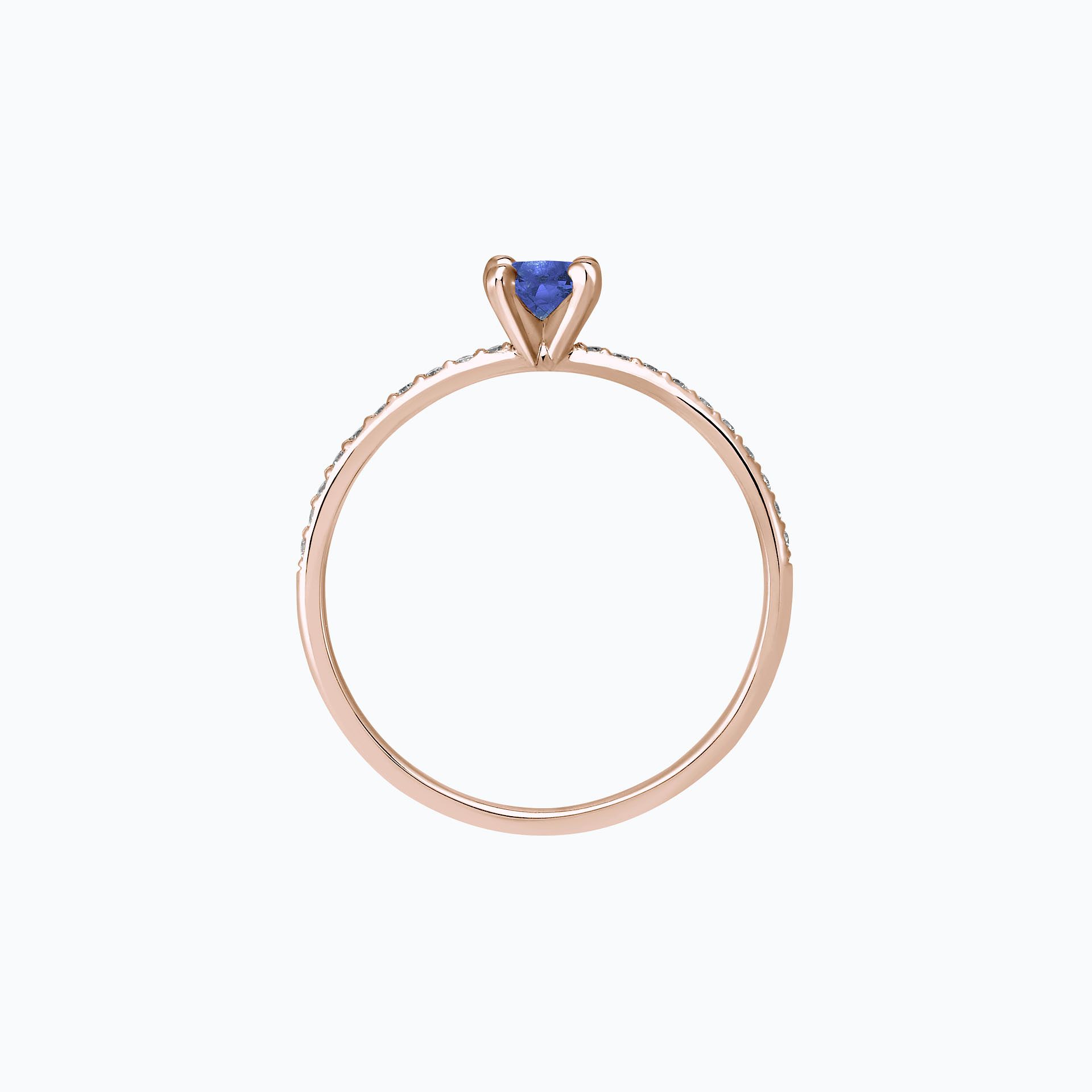 Solitaire Pavé Séléné Tanzanite 4.5 mm