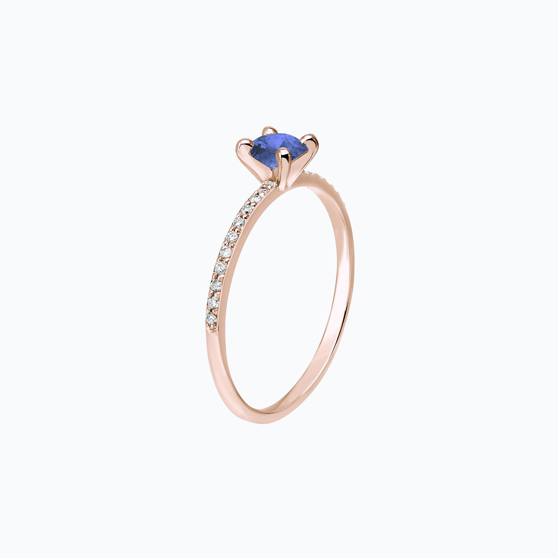 Solitaire Pavé Séléné Tanzanite 4.5 mm
