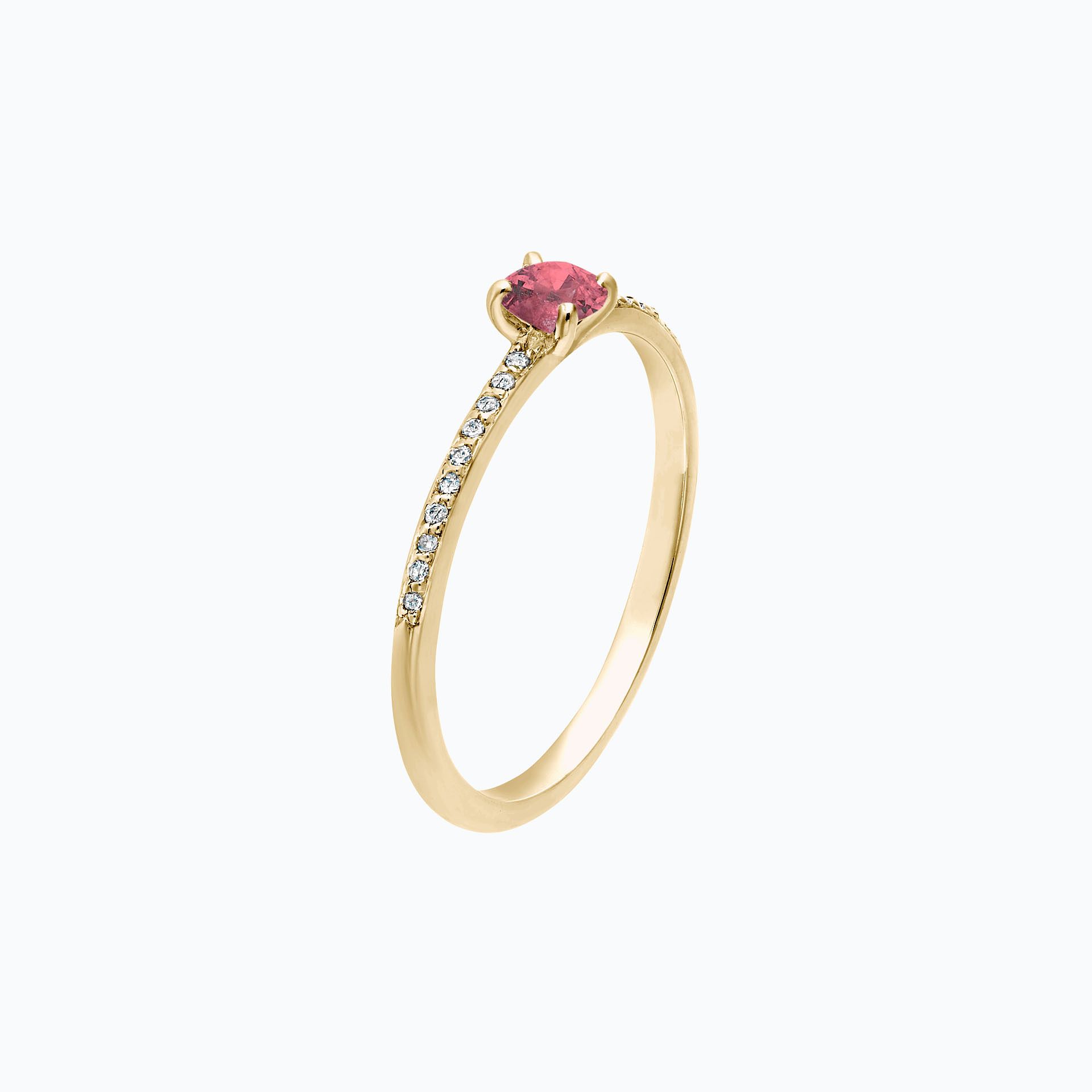 Solitaire Pavé Séléné Tourmaline 3.5 mm