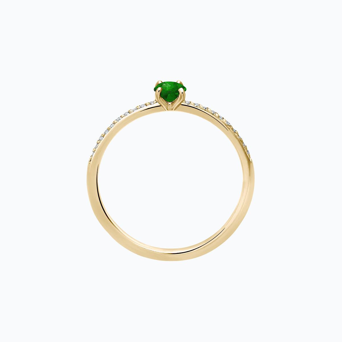 Solitaire Pavé Séléné Tsavorite 3.5 mm