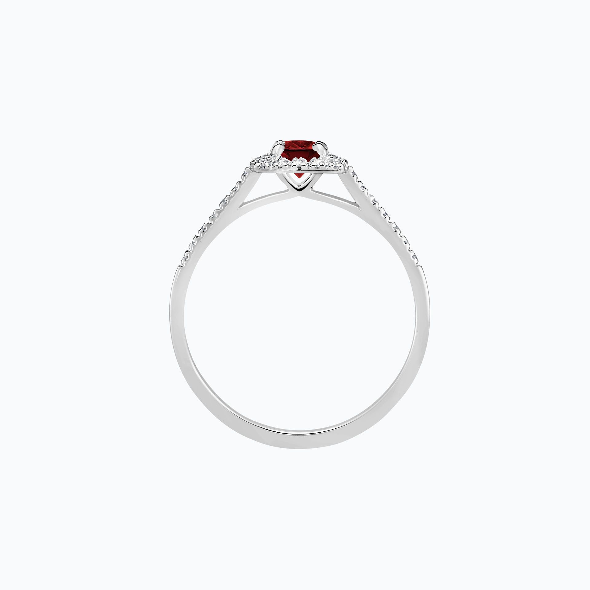 Solitaire Pavé Skye Grenat