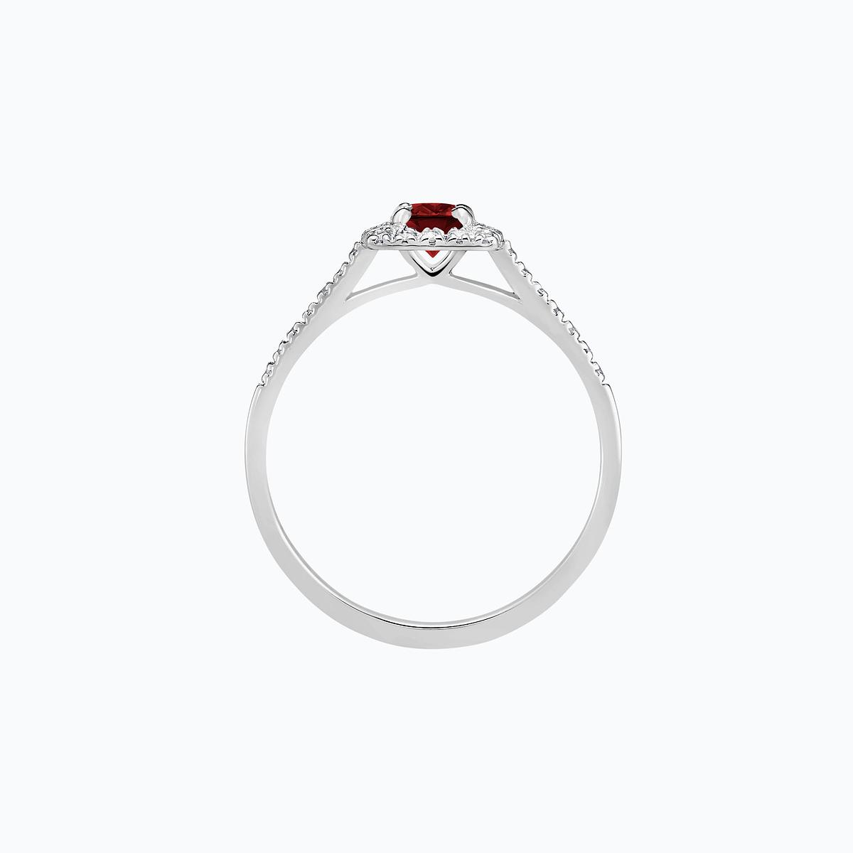 Solitaire Pavé Skye Grenat