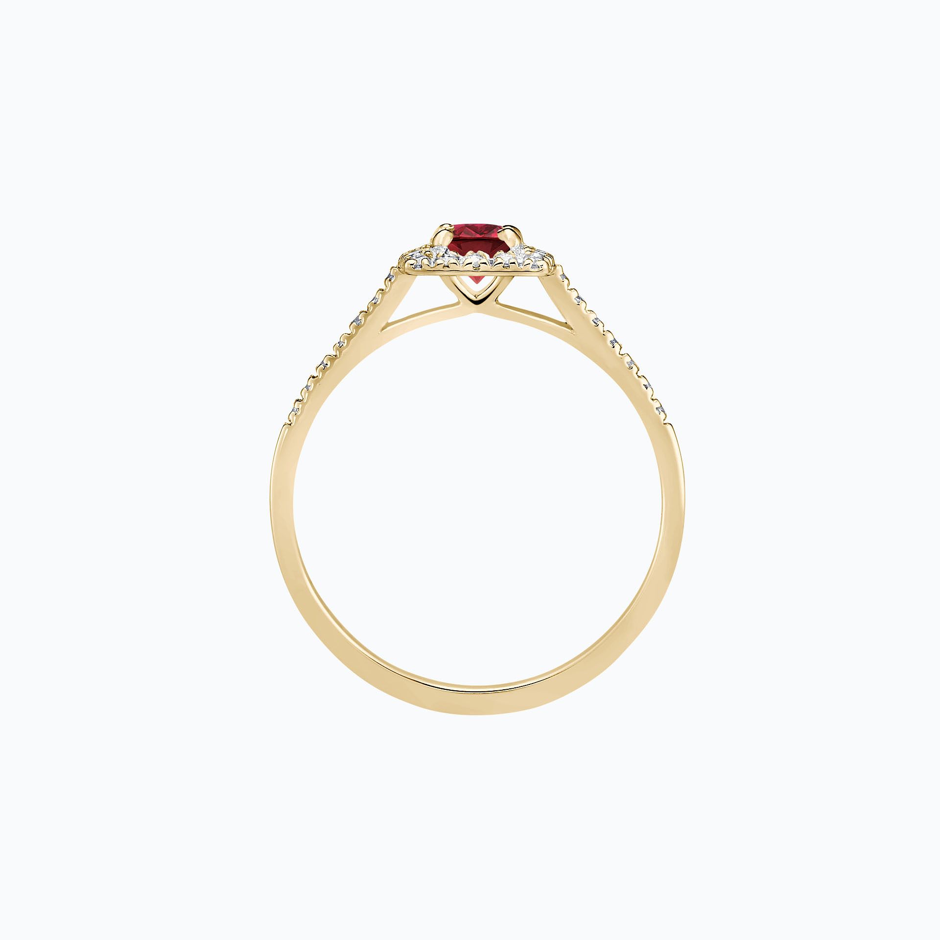 Solitaire Pavé Skye Rubis