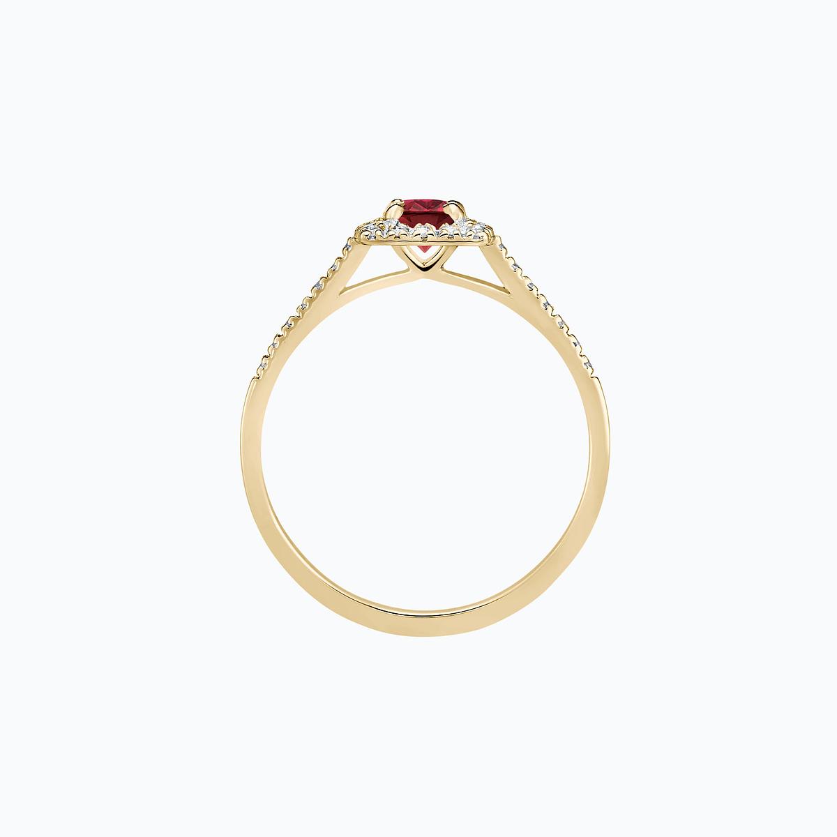 Solitaire Pavé Skye Rubis