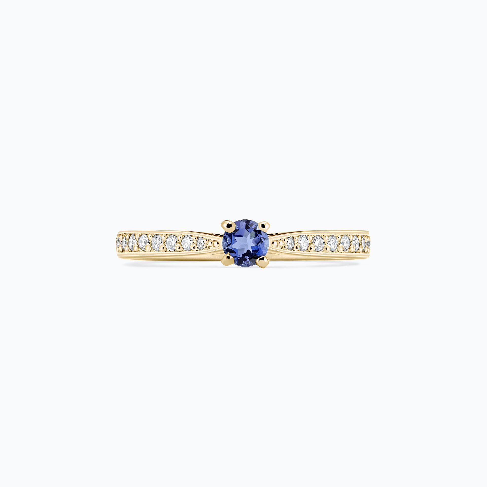 Solitaire Pavé Romance Tanzanite 3.5 mm