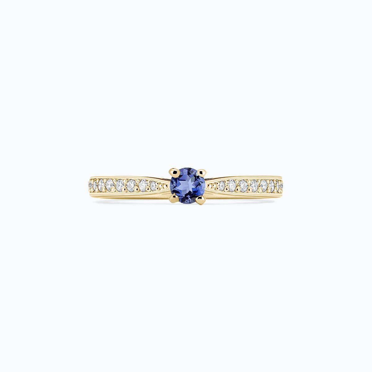 Solitaire Pavé Romance Tanzanite 3.5 mm