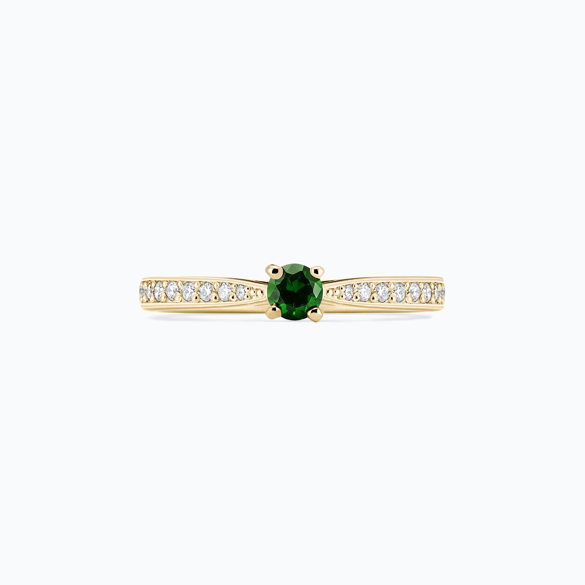 Solitaire Pavé Romance Tsavorite 3.5 mm