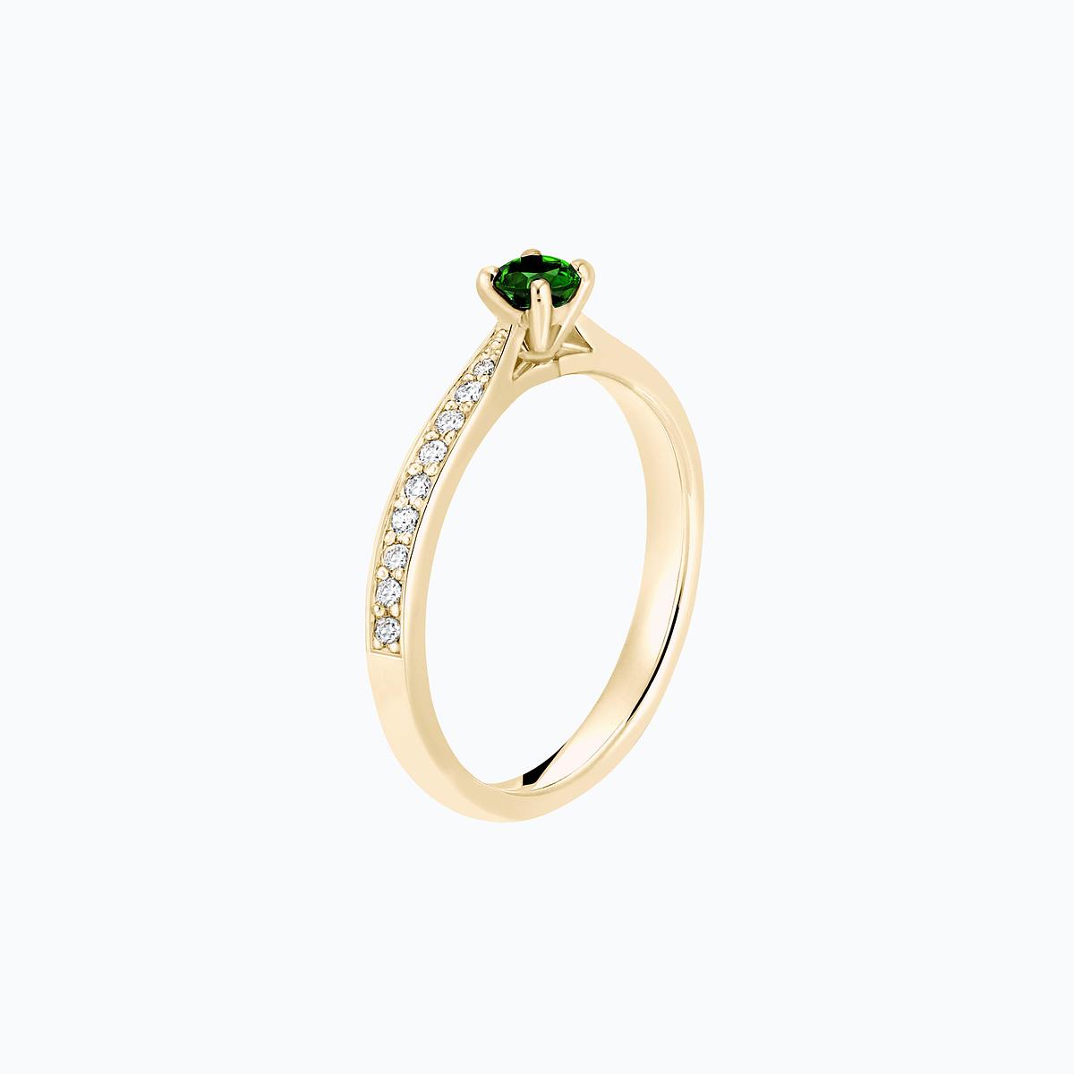 Solitaire Pavé Romance Tsavorite 3.5 mm