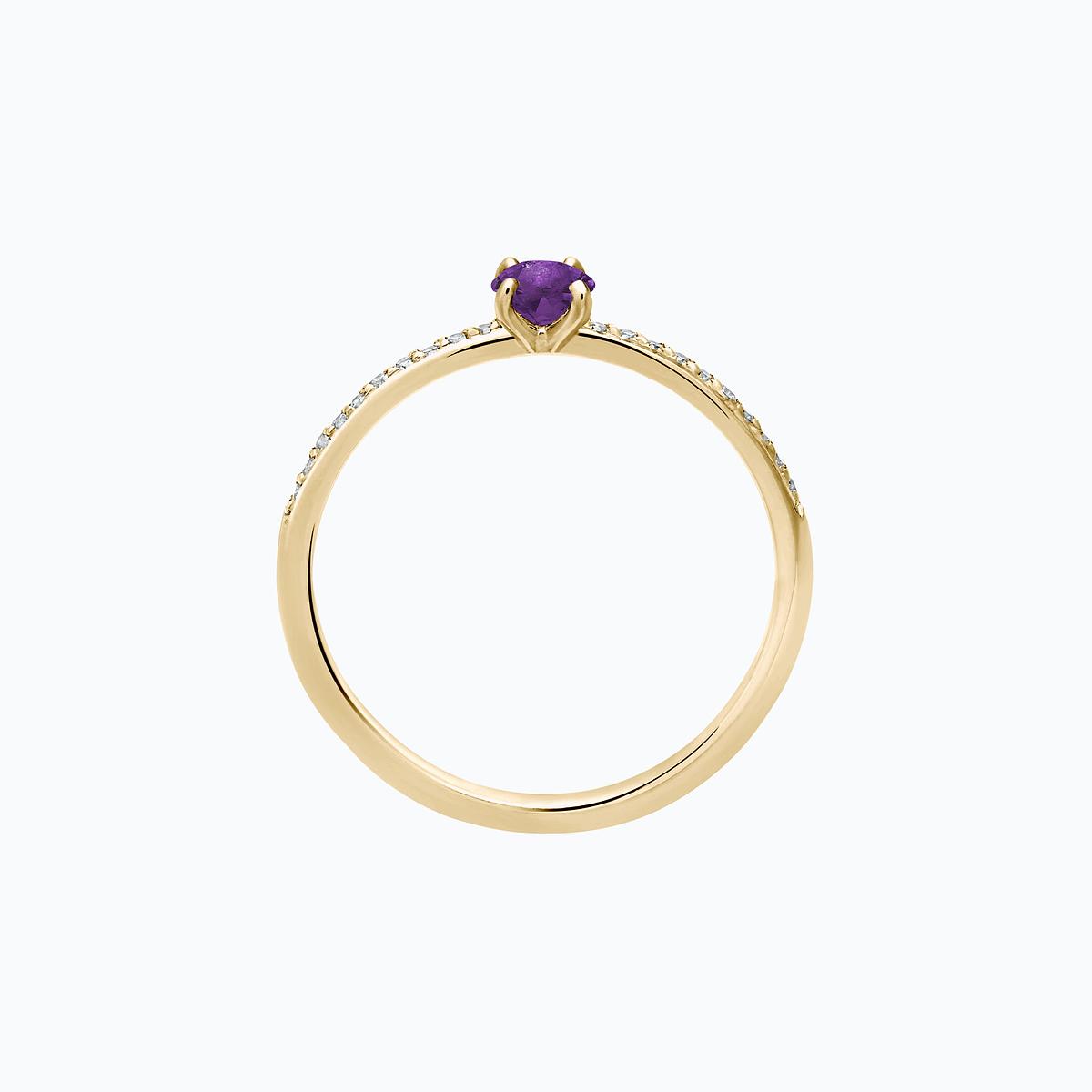 Solitaire Pavé Séléné Améthyste 3.5 mm