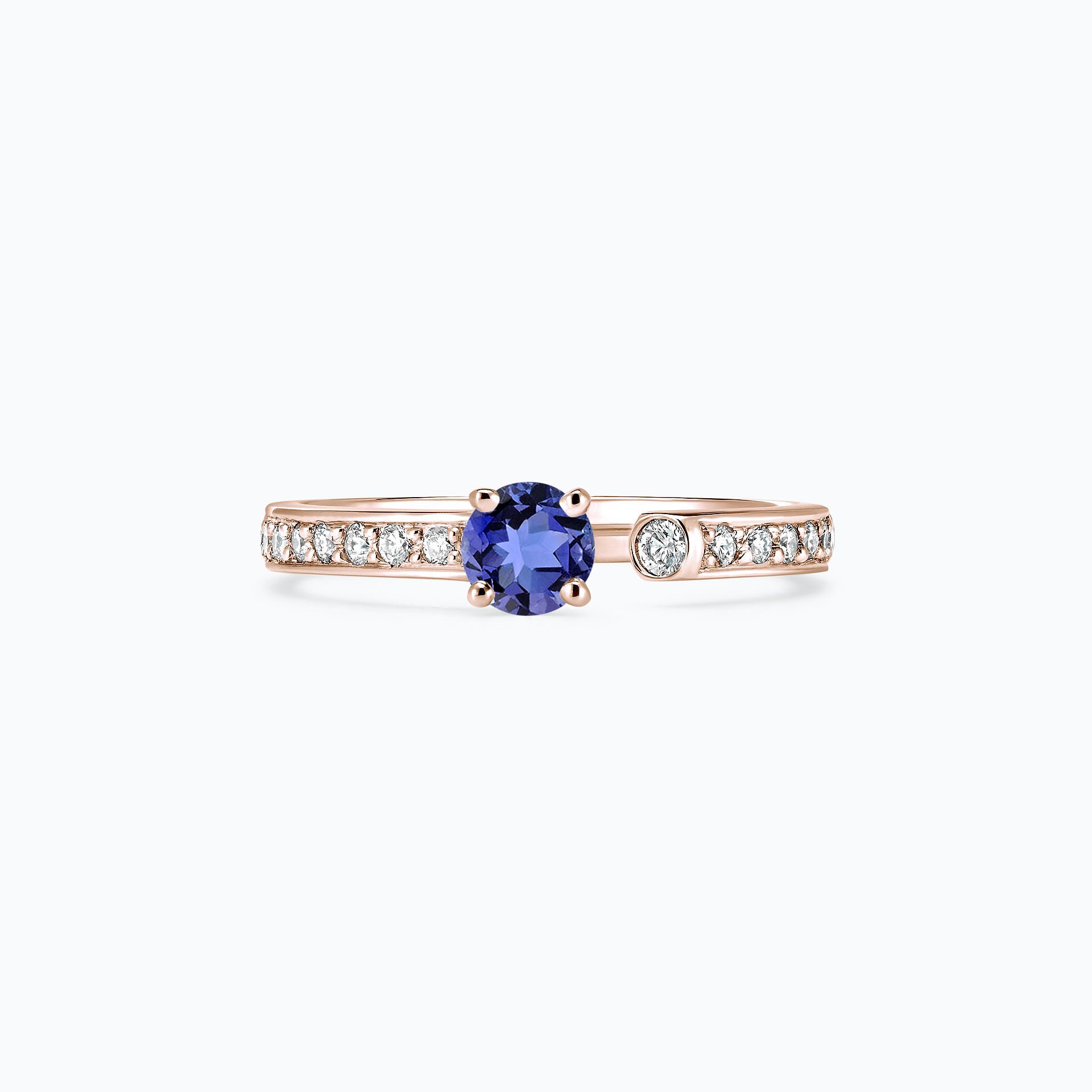 Solitaire Pavé Syracuse Tanzanite