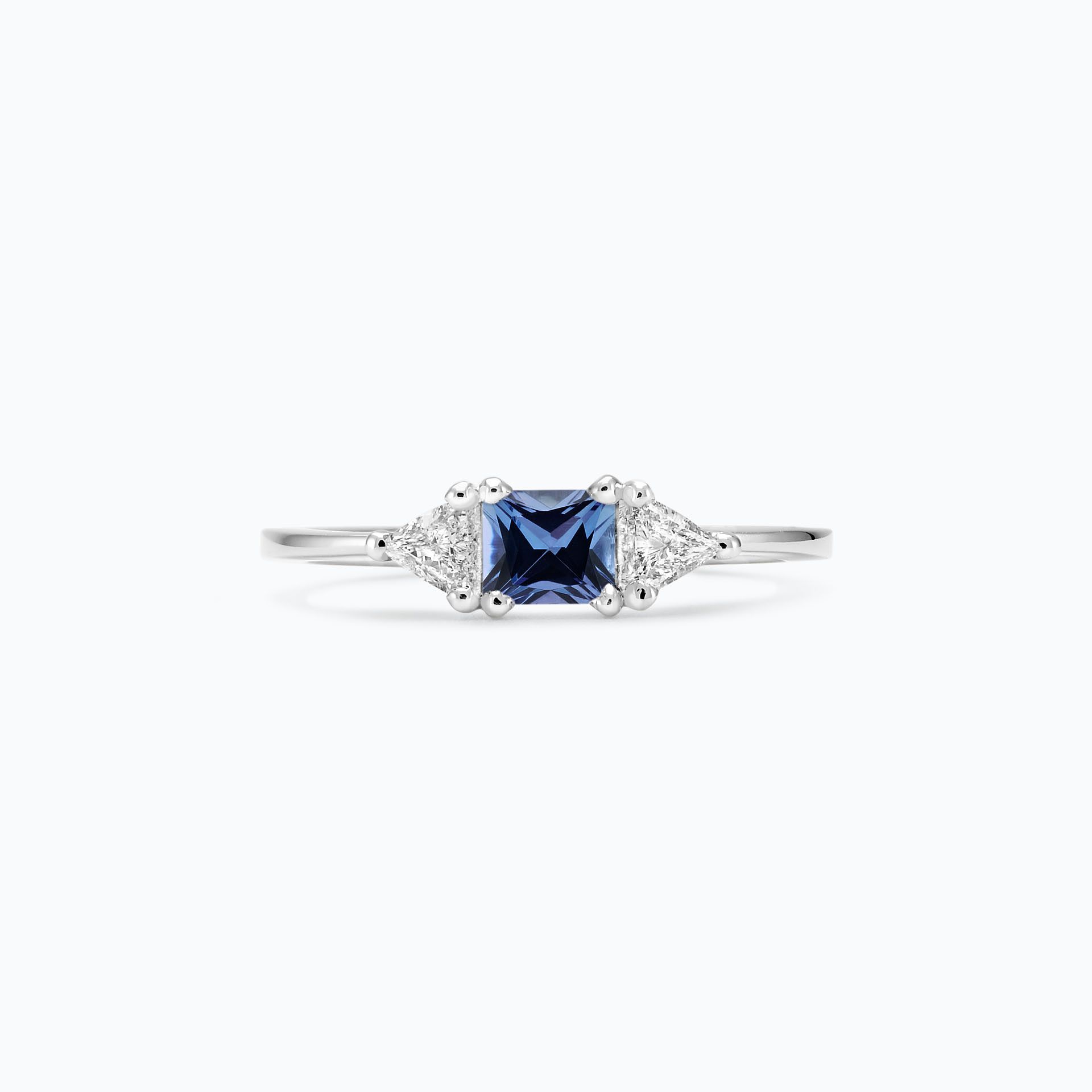 Solitaire Princesse Tanzanite 4 x 4 mm