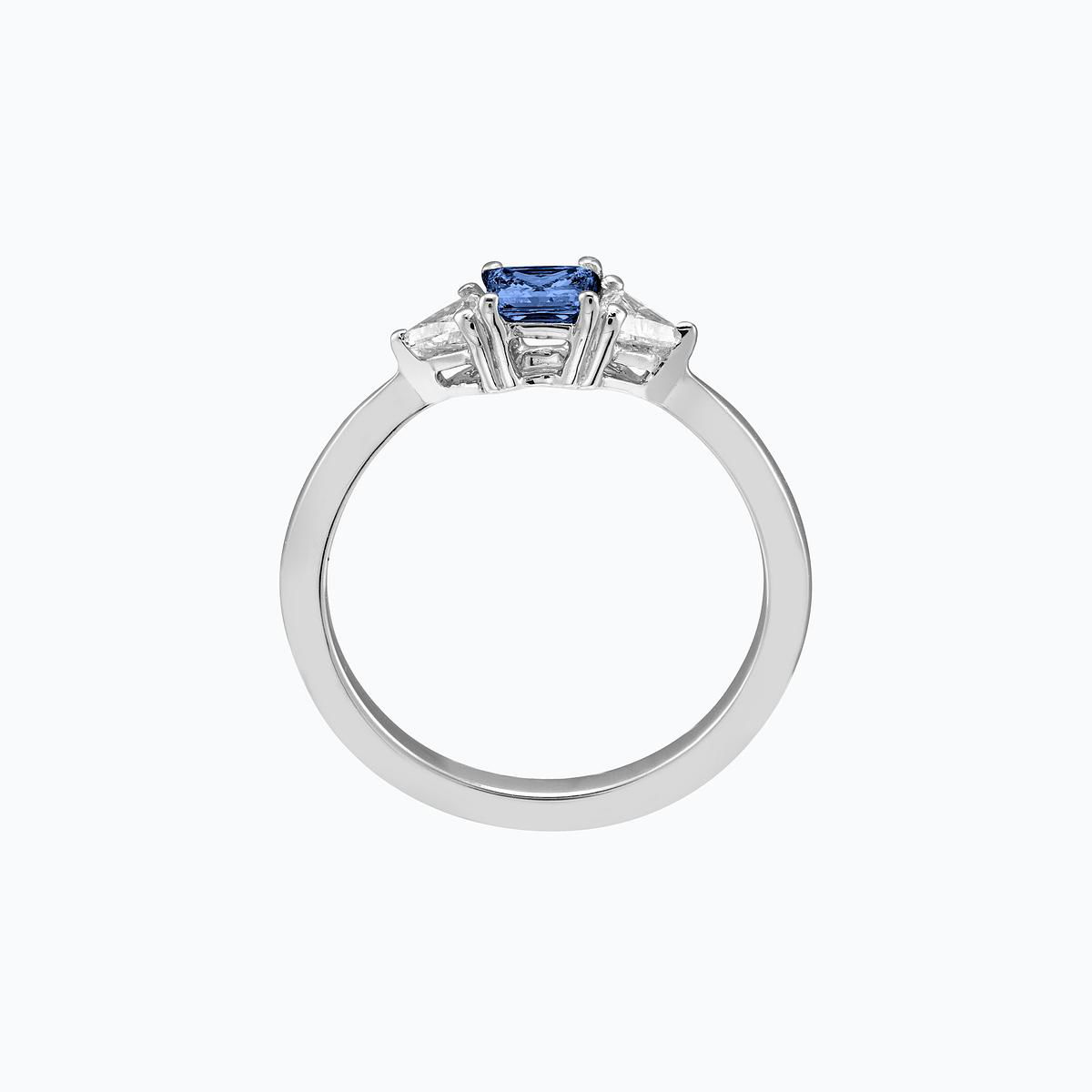 Solitaire Princesse Tanzanite 4 x 4 mm