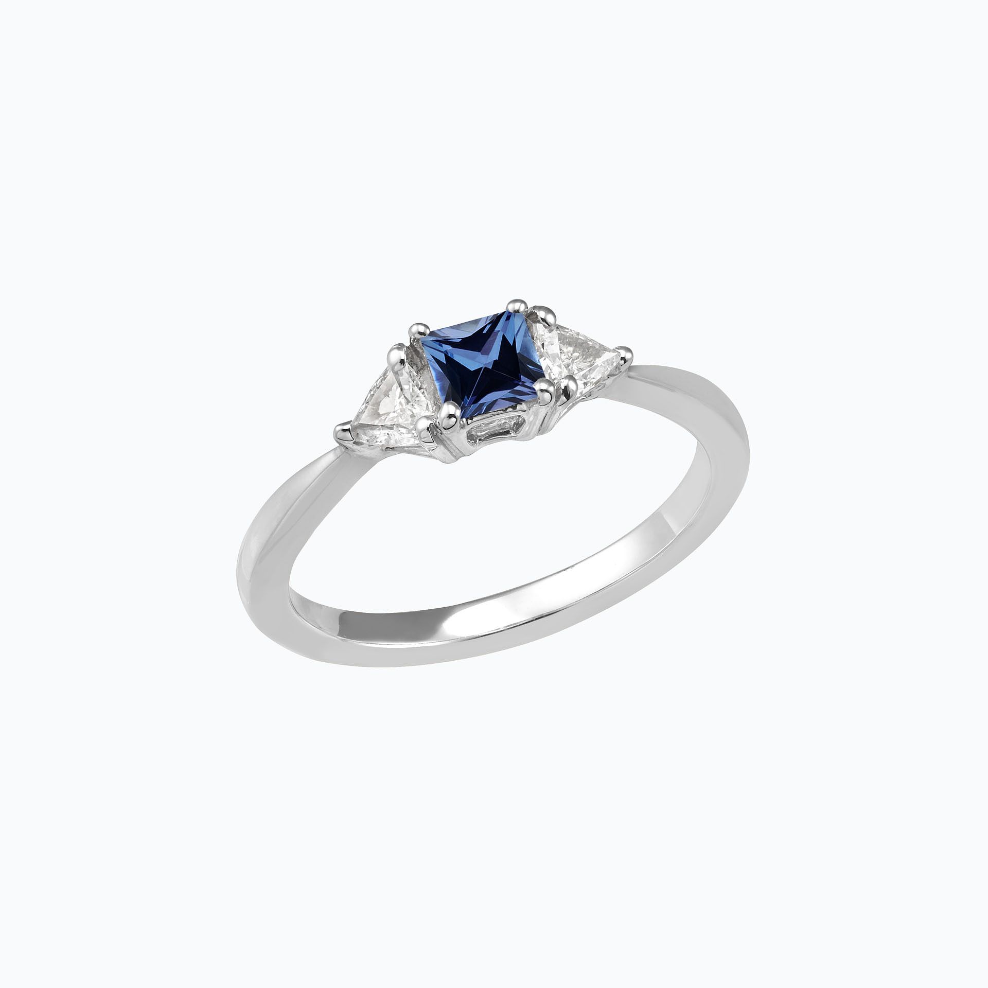 Solitaire Princesse Tanzanite 4 x 4 mm