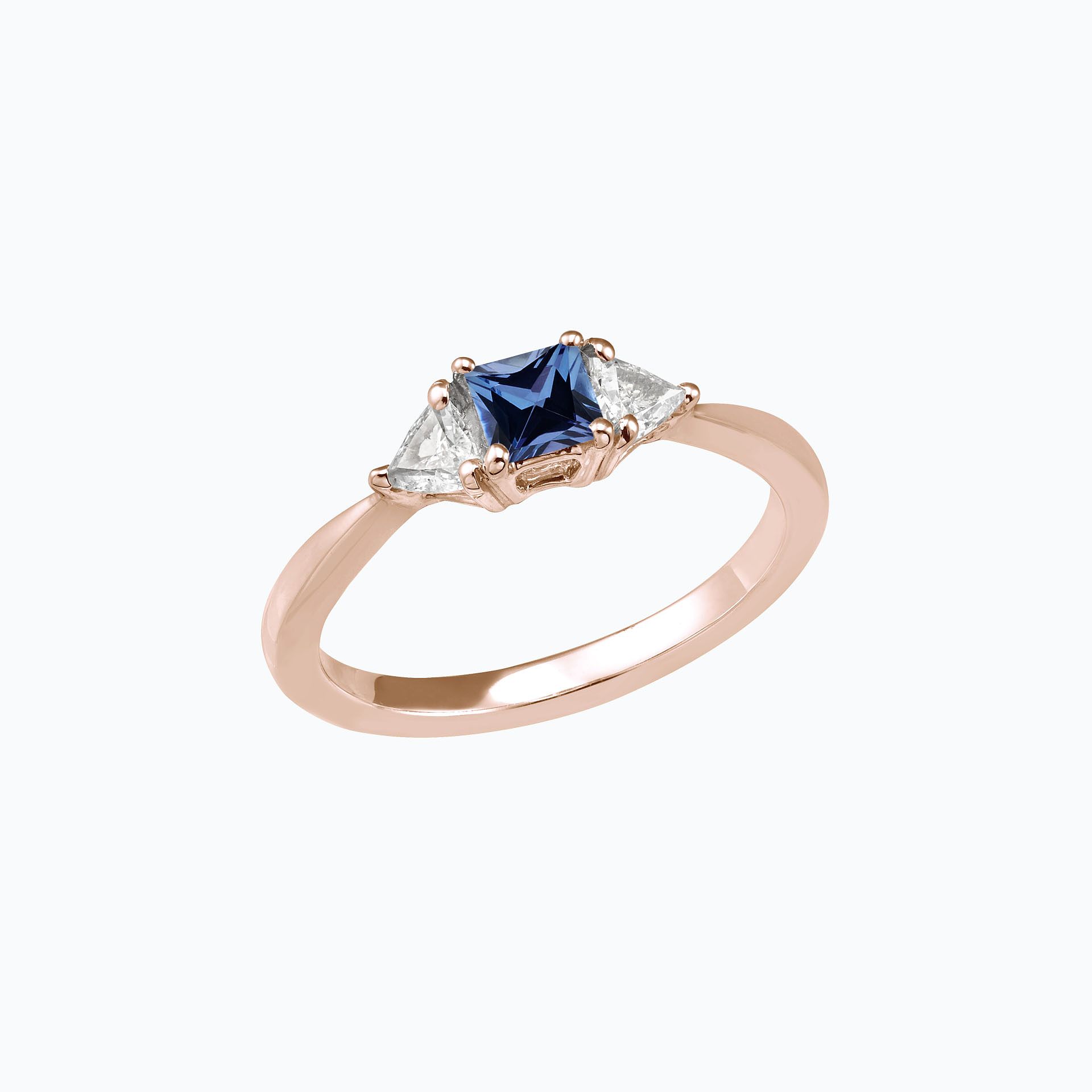 Solitaire Princesse Tanzanite 4 x 4 mm