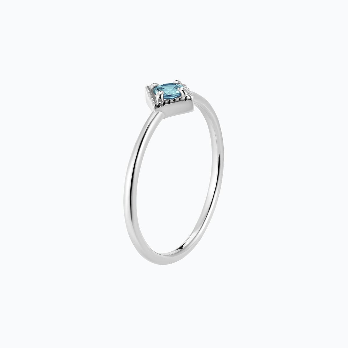 Solitaire Romy Millegrain Aigue-Marine 3.5 mm