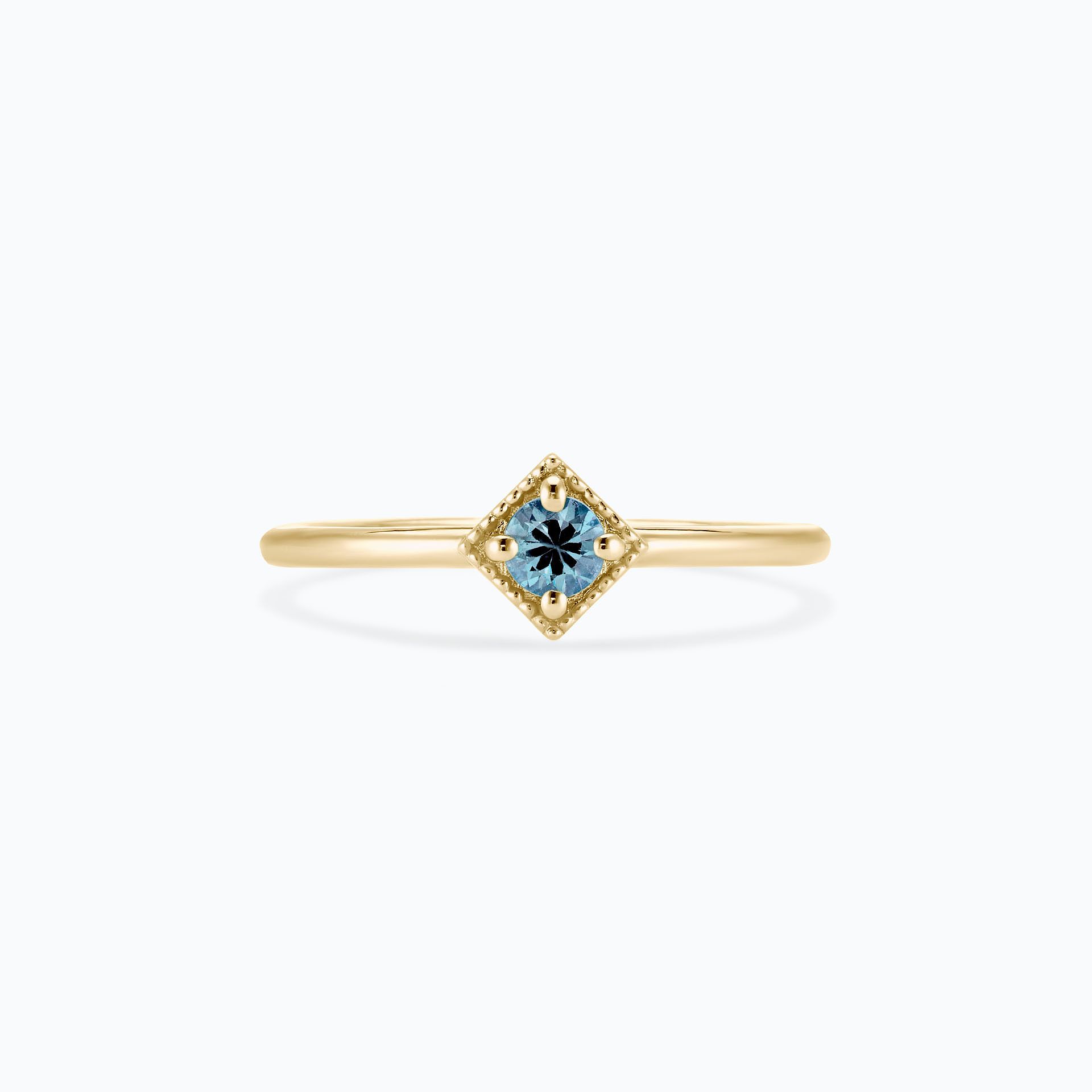 Solitaire Romy Millegrain Aigue-Marine 3.5 mm