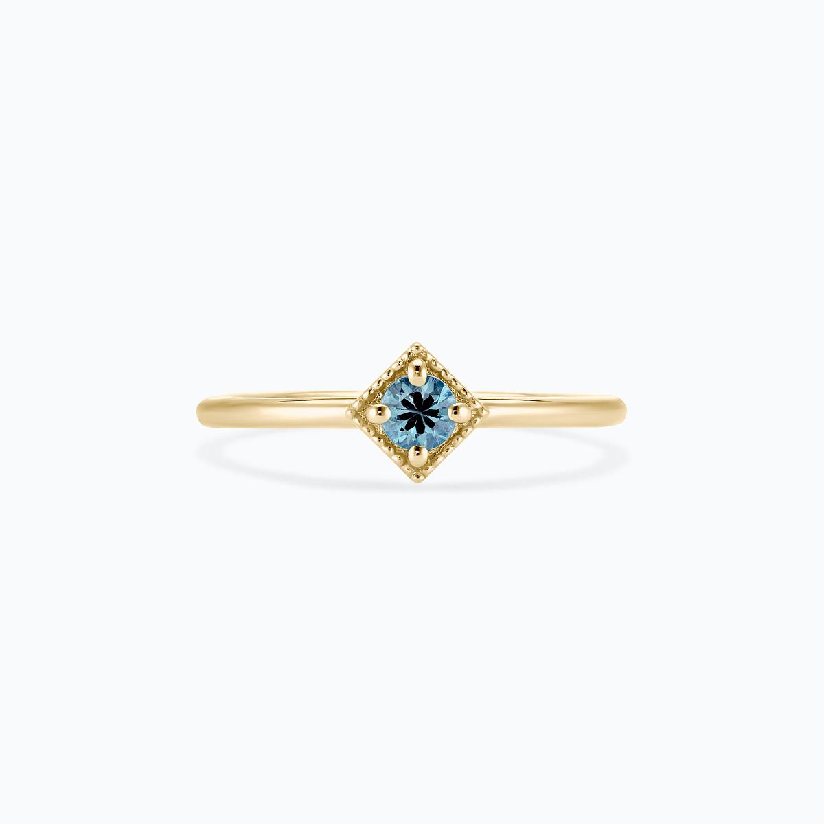 Solitaire Romy Millegrain Aigue-Marine 3.5 mm