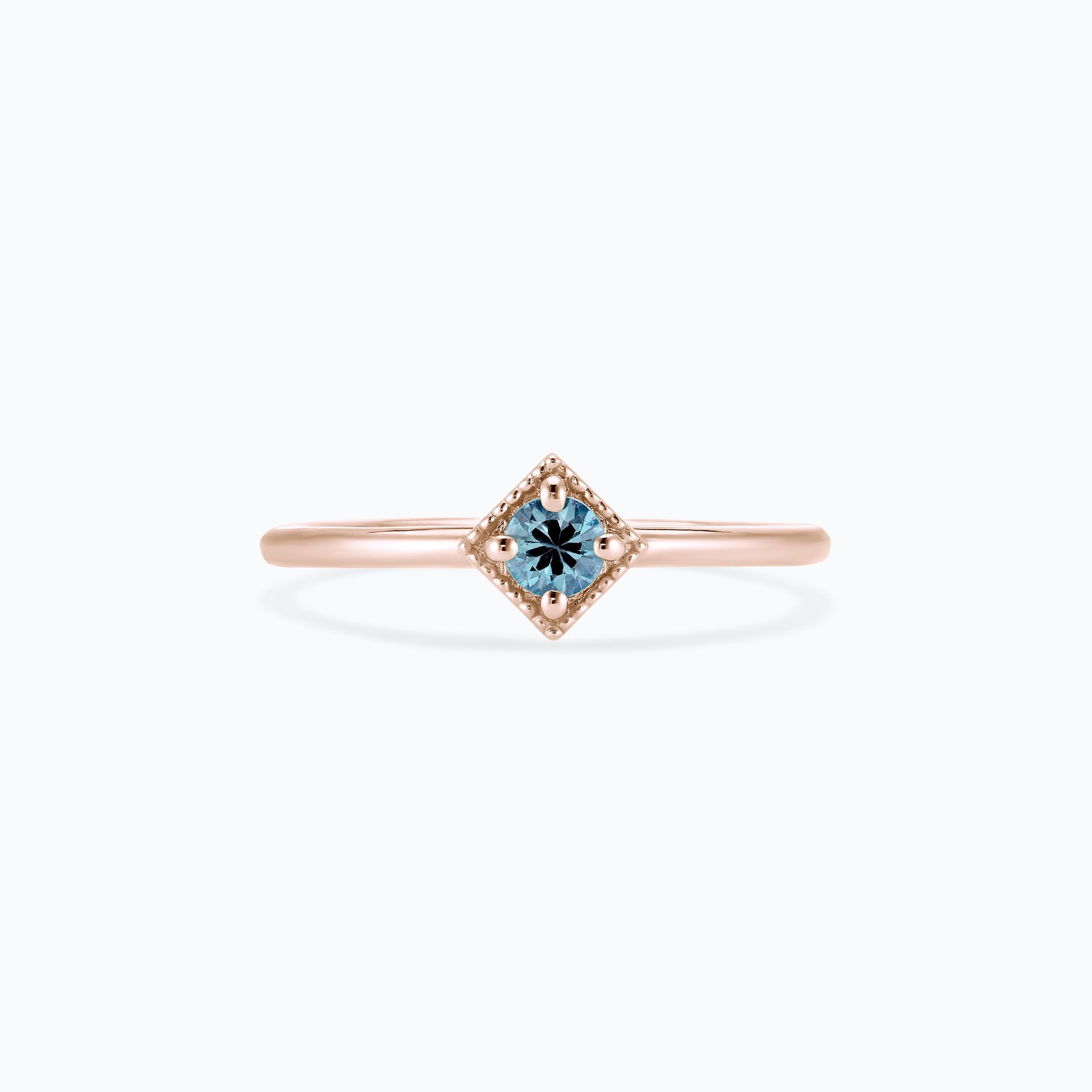 Solitaire Romy Millegrain Aigue-Marine 3.5 mm