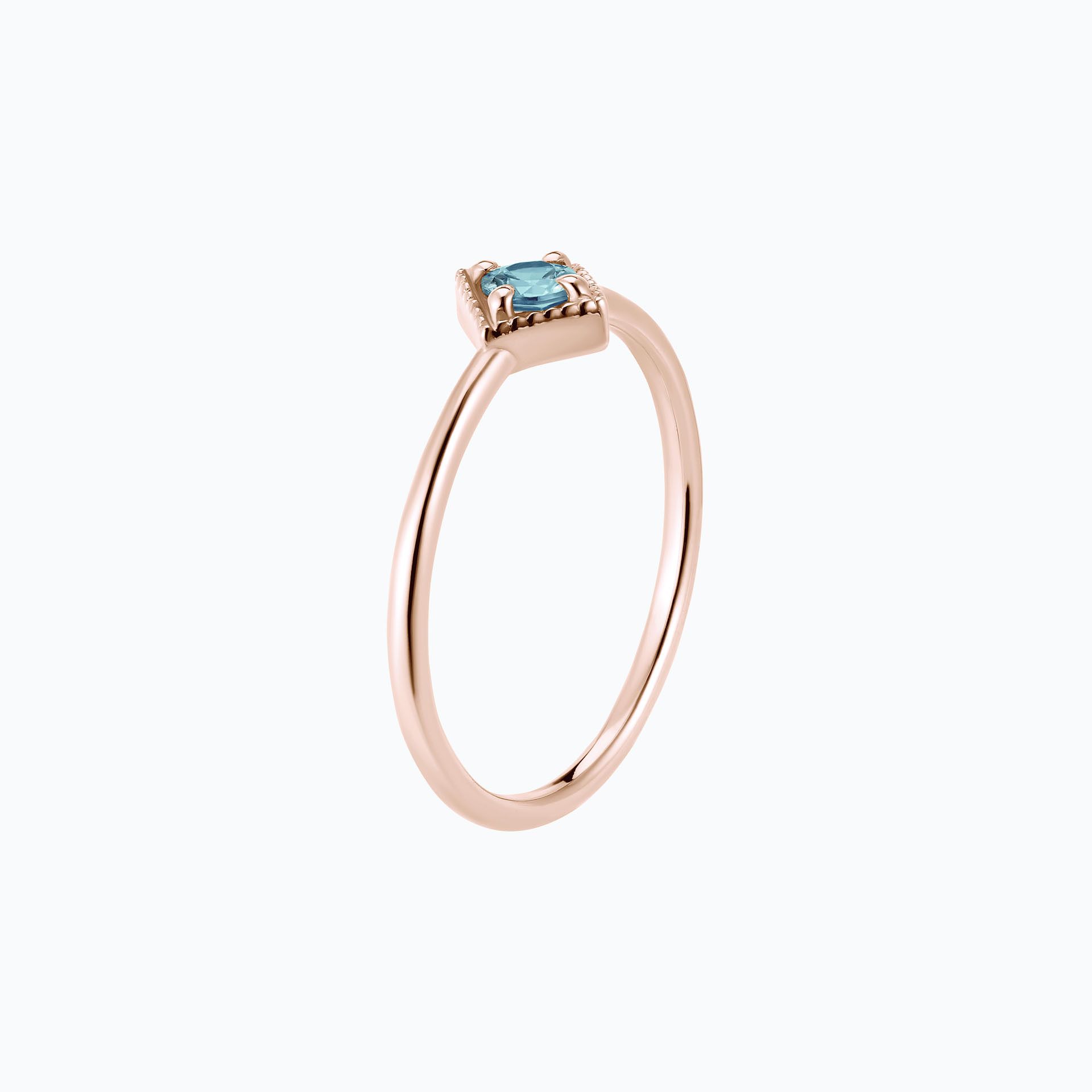 Solitaire Romy Millegrain Aigue-Marine 3.5 mm