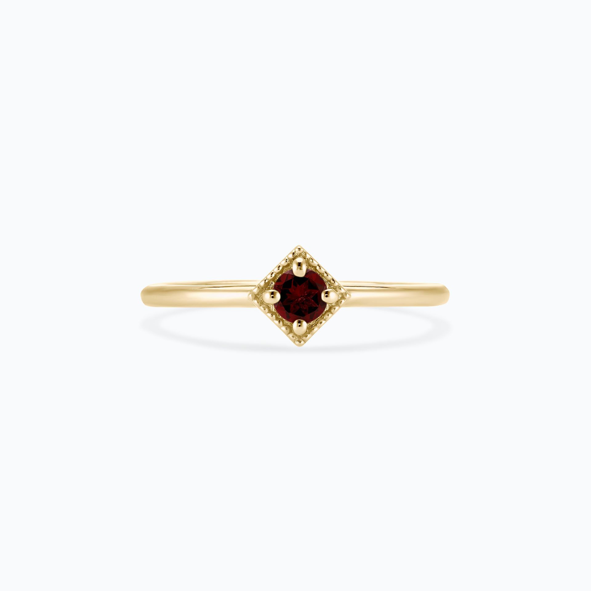 Solitaire Romy Millegrain Grenat 3.5 mm