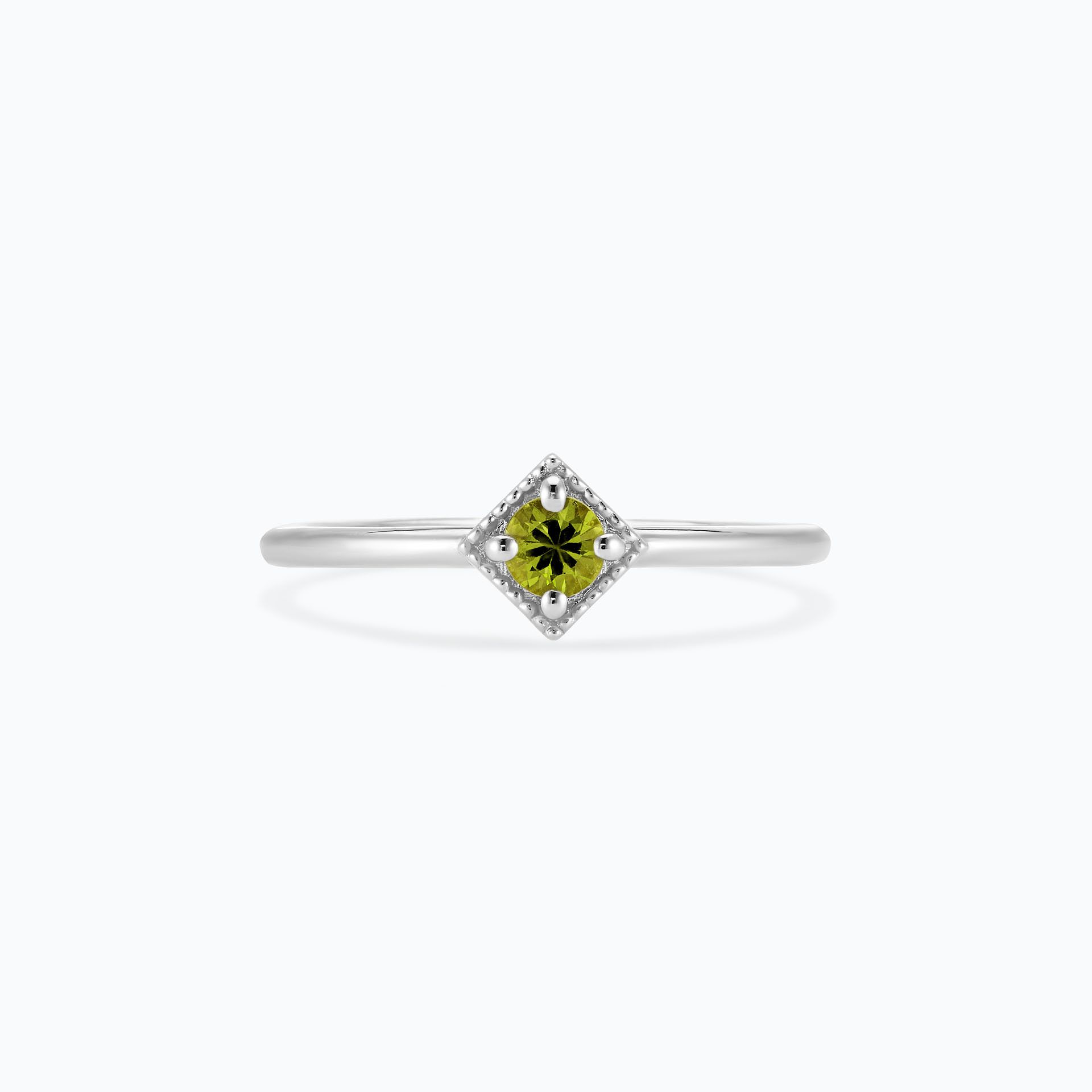 Solitaire Romy Millegrain Péridot 3.5 mm