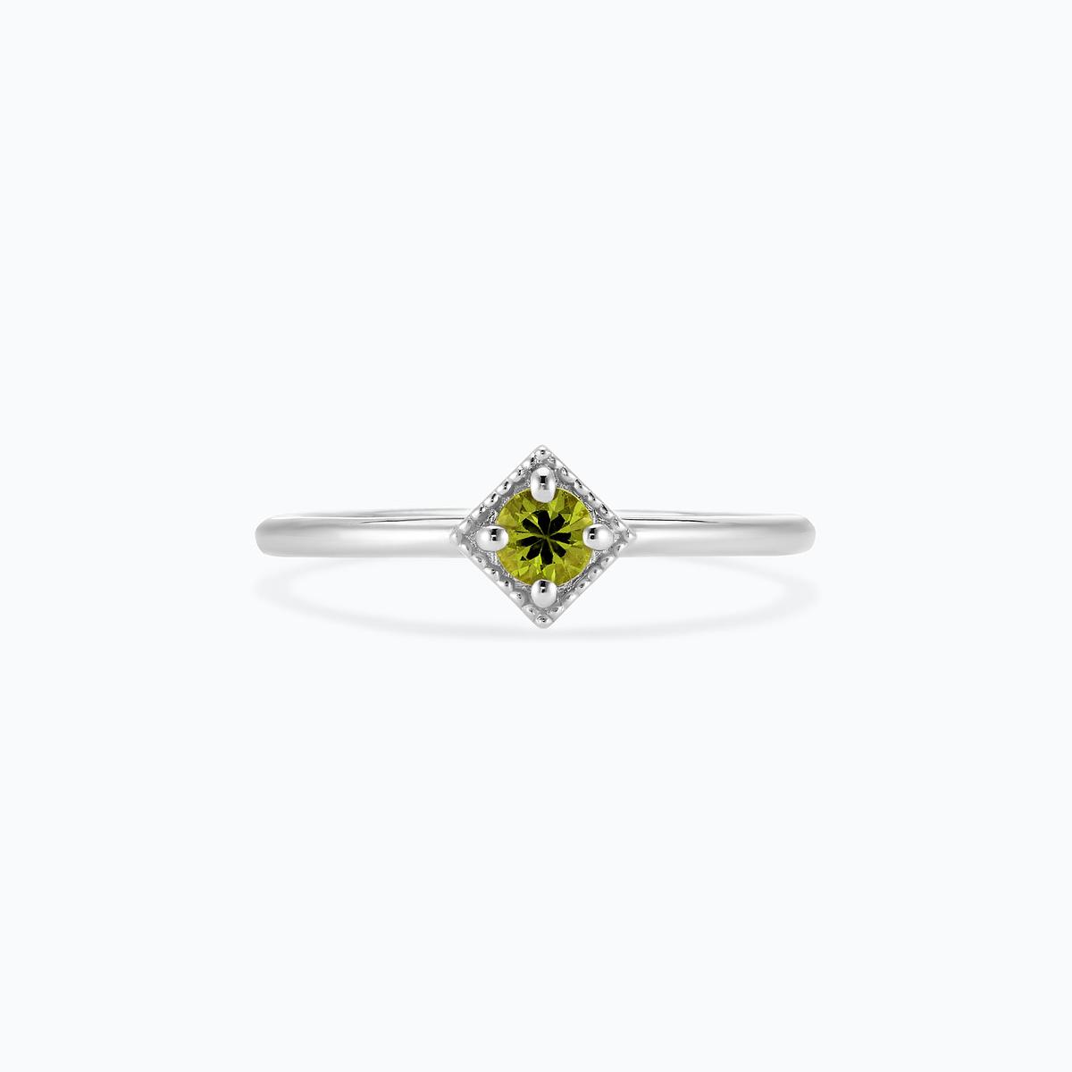 Solitaire Romy Millegrain Péridot 3.5 mm