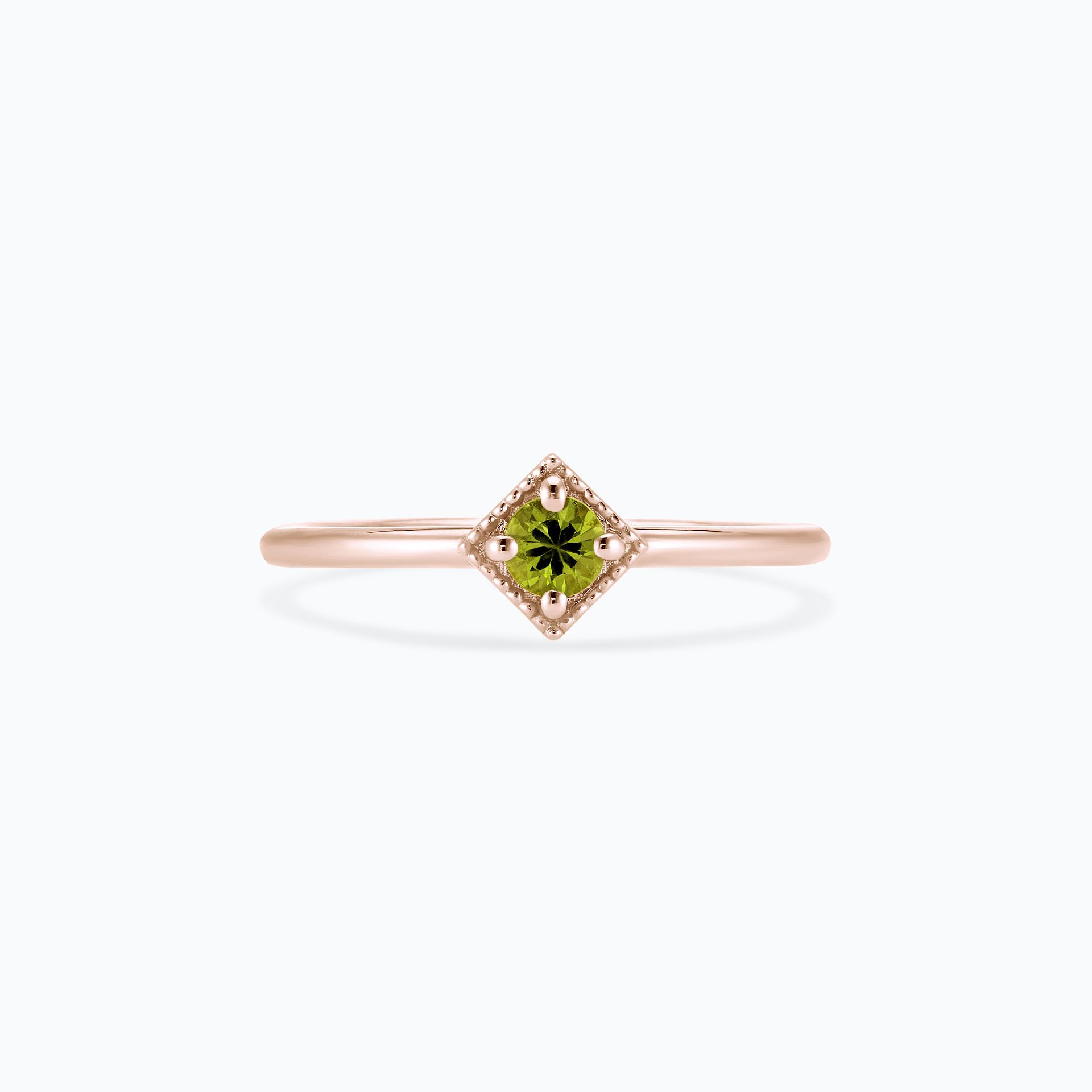 Solitaire Romy Millegrain Péridot 3.5 mm
