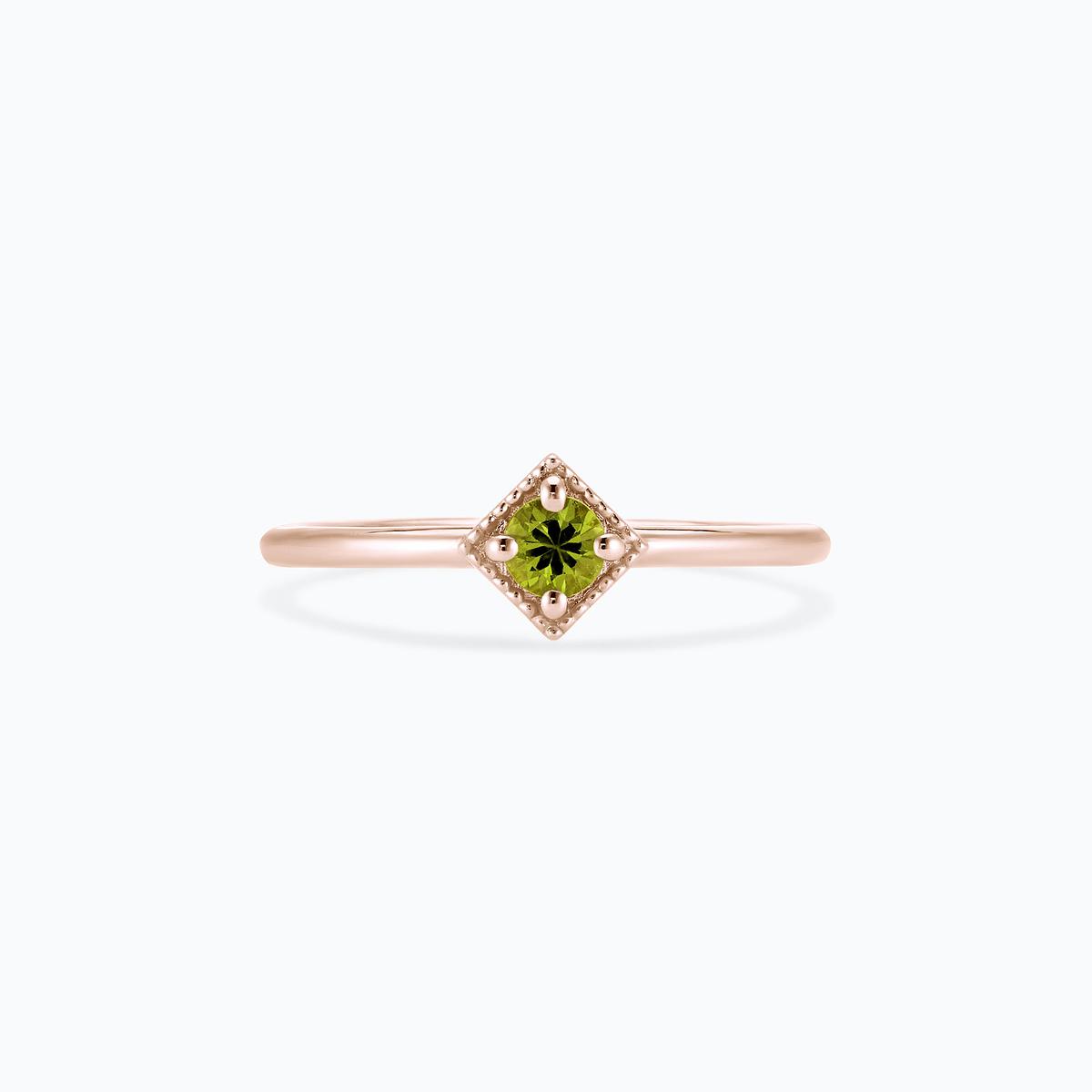 Solitaire Romy Millegrain Péridot 3.5 mm