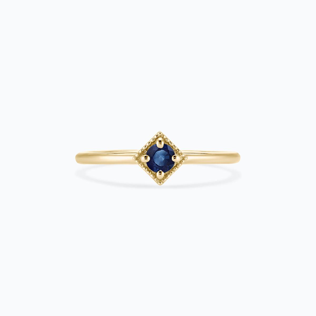 Solitaire Romy Millegrain Saphir 3.5 mm