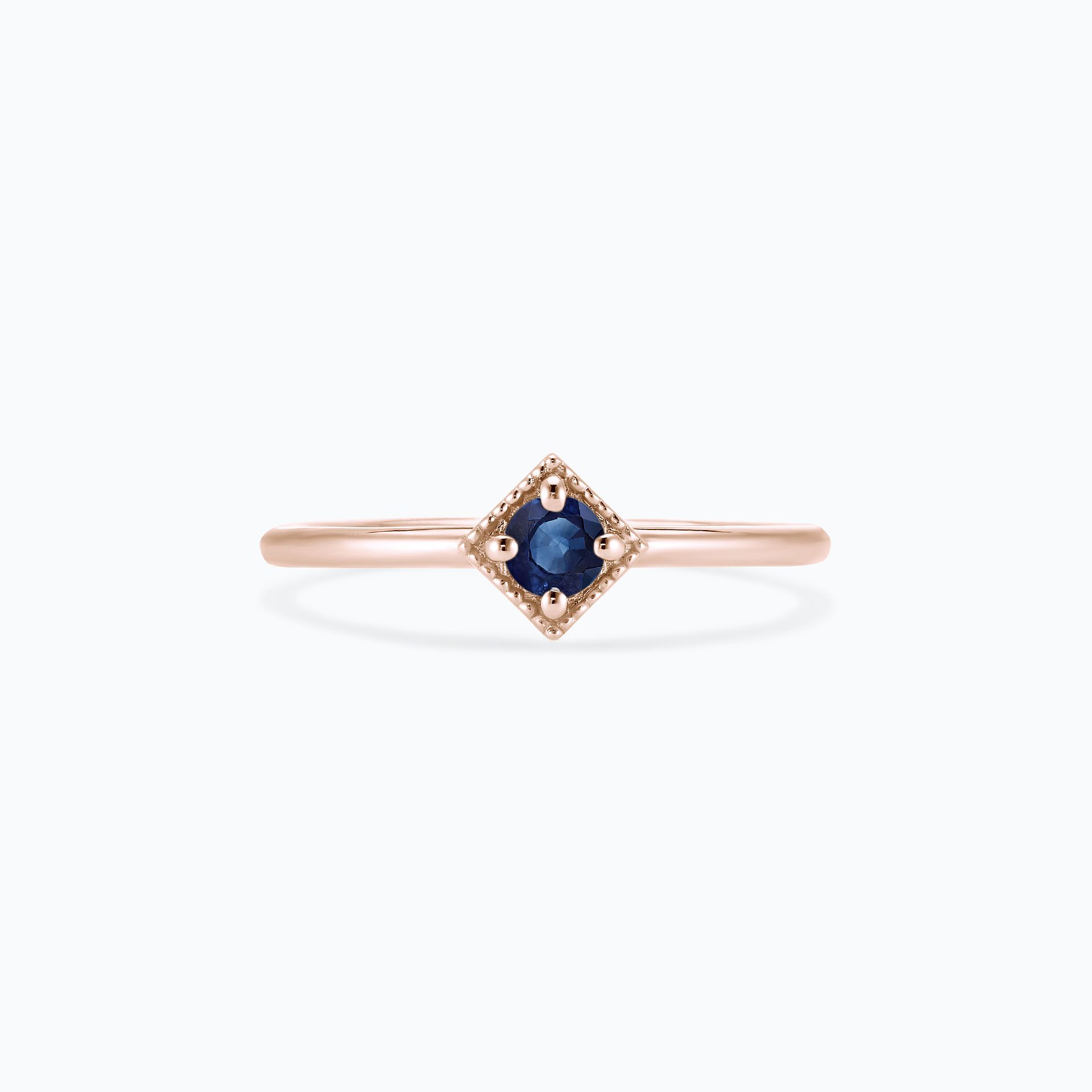 Solitaire Romy Millegrain Saphir 3.5 mm