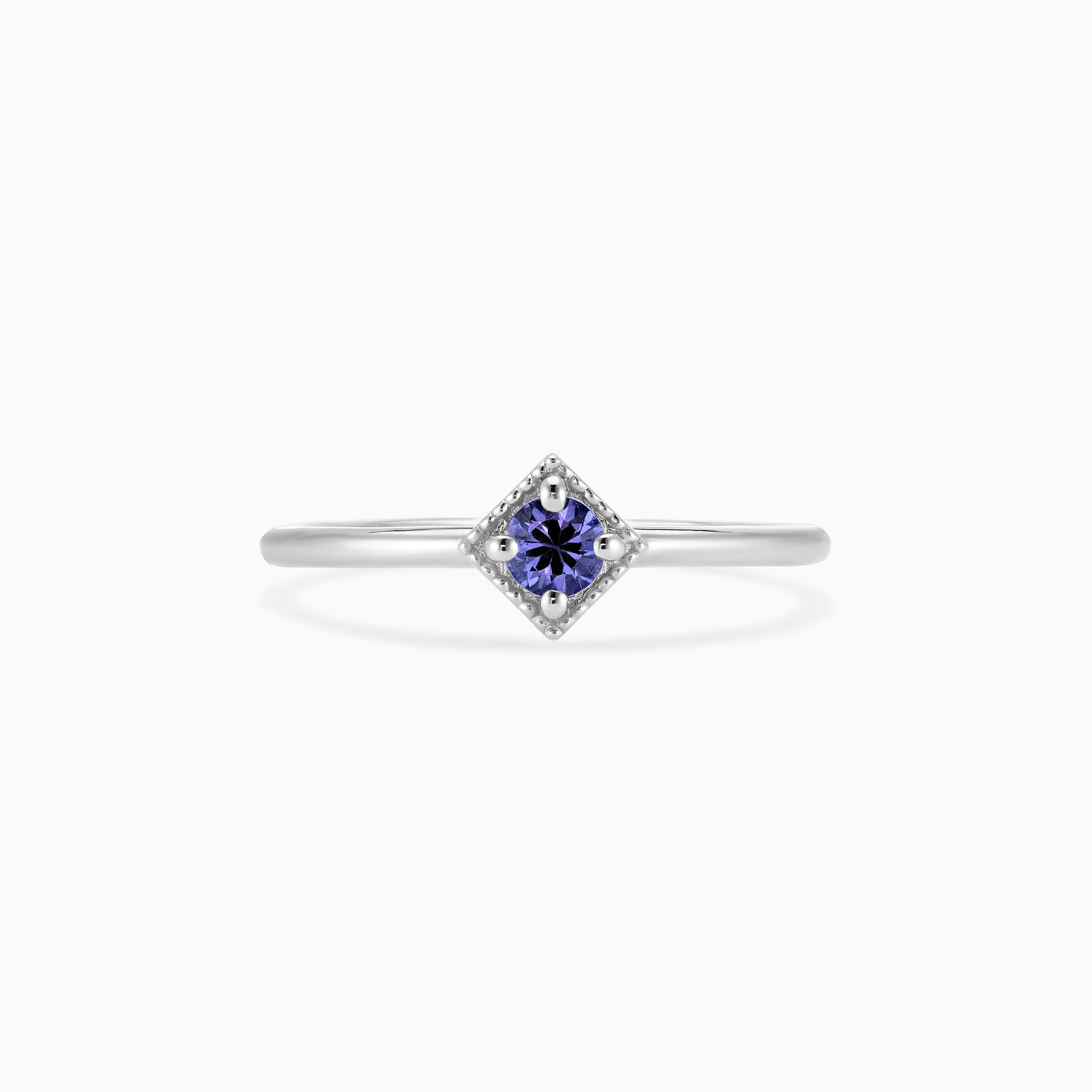 Solitaire Romy Millegrain Tanzanite 3.5 mm