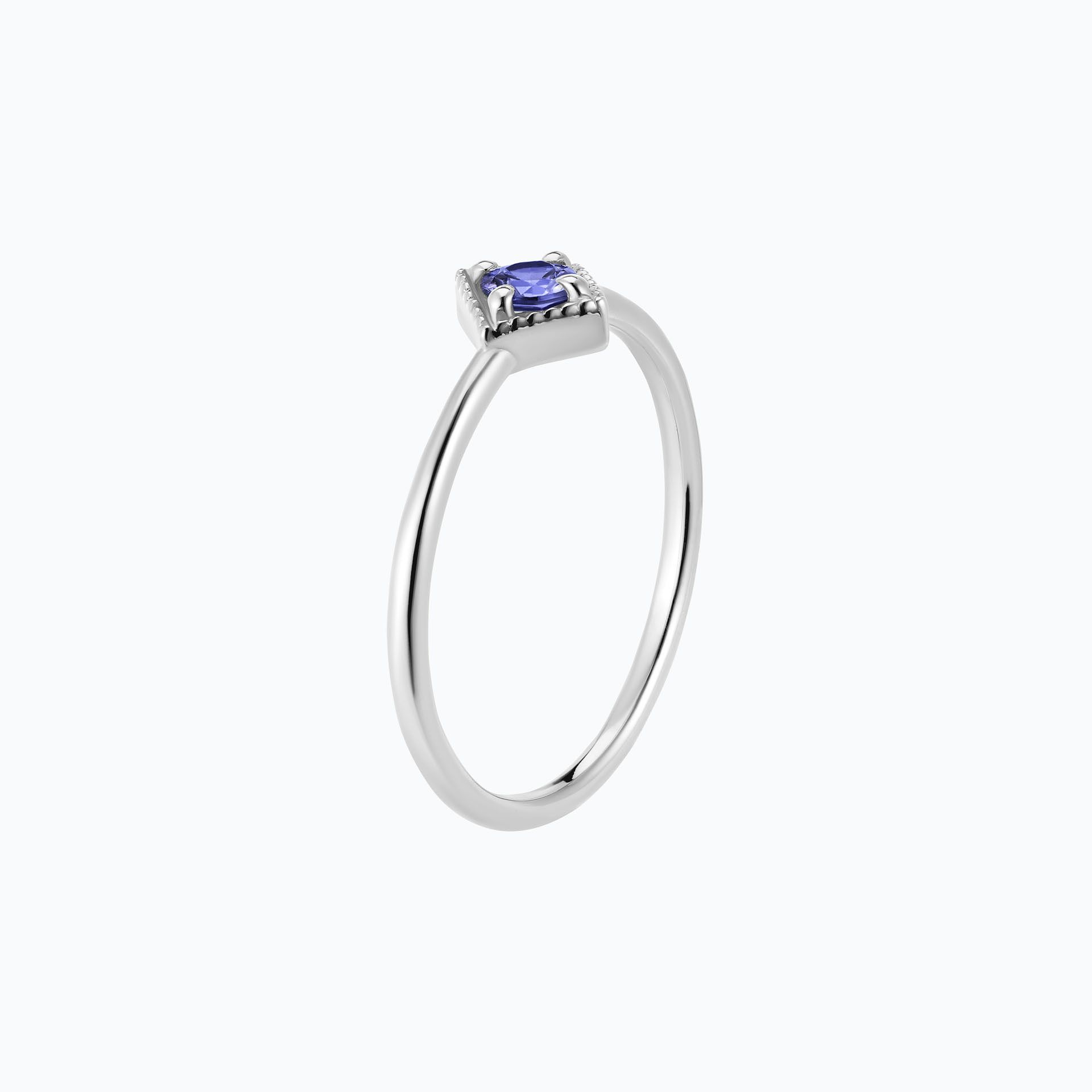 Solitaire Romy Millegrain Tanzanite 3.5 mm