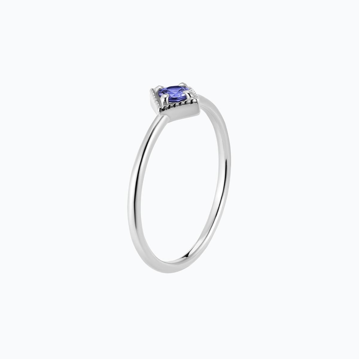 Solitaire Romy Millegrain Tanzanite 3.5 mm