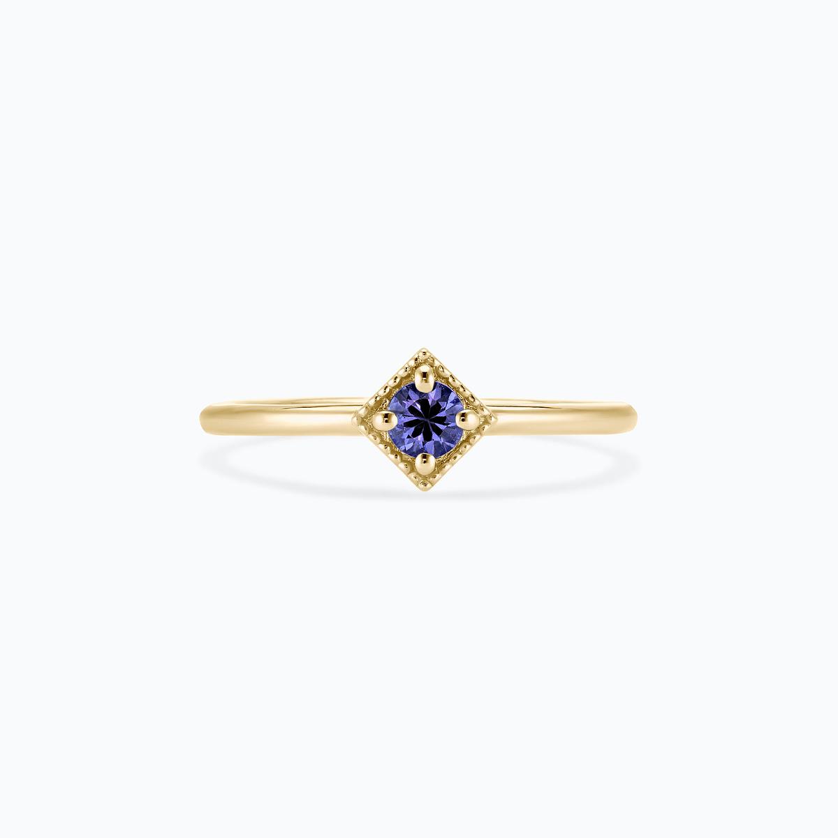 Solitaire Romy Millegrain Tanzanite 3.5 mm