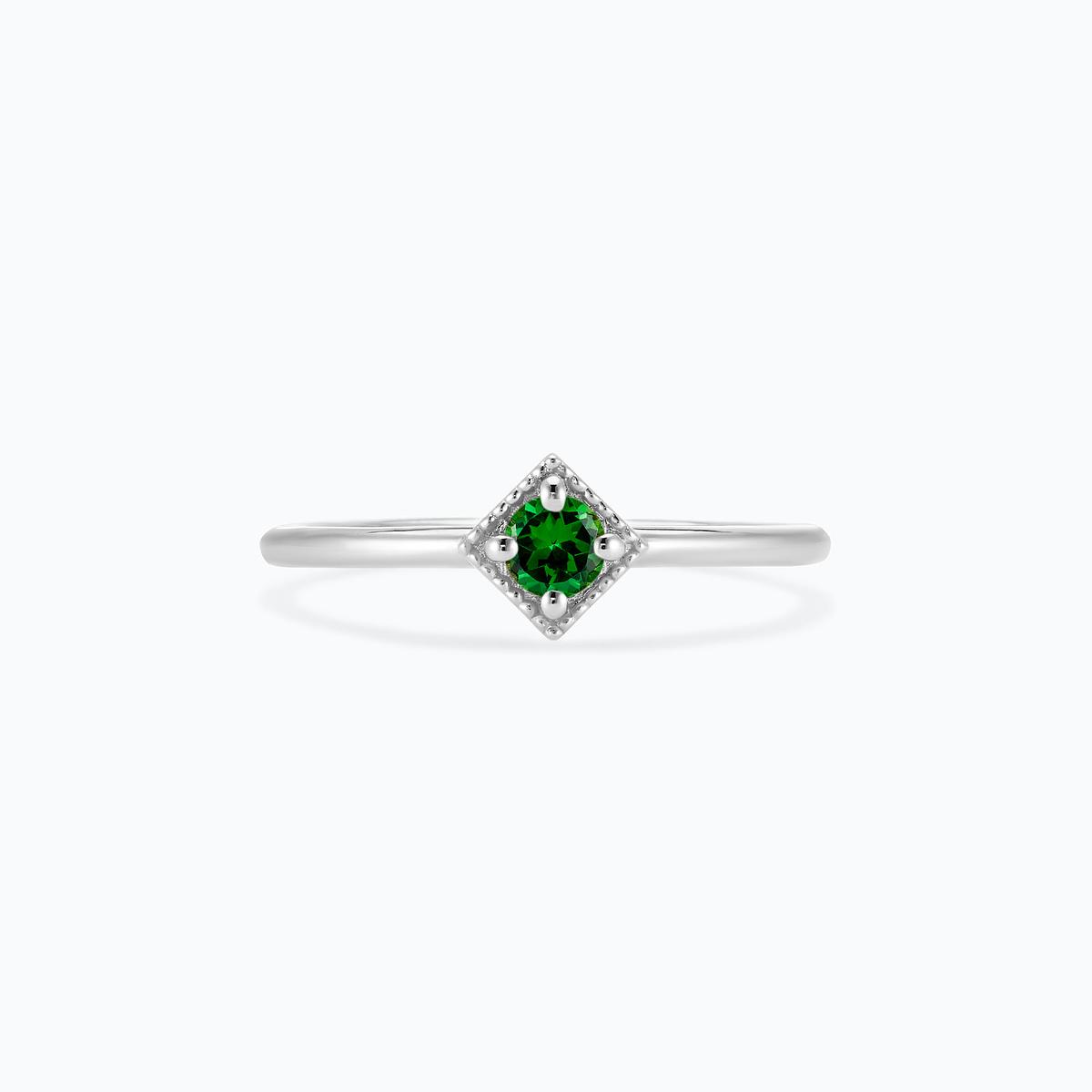 Solitaire Romy Millegrain Tsavorite 3.5 mm