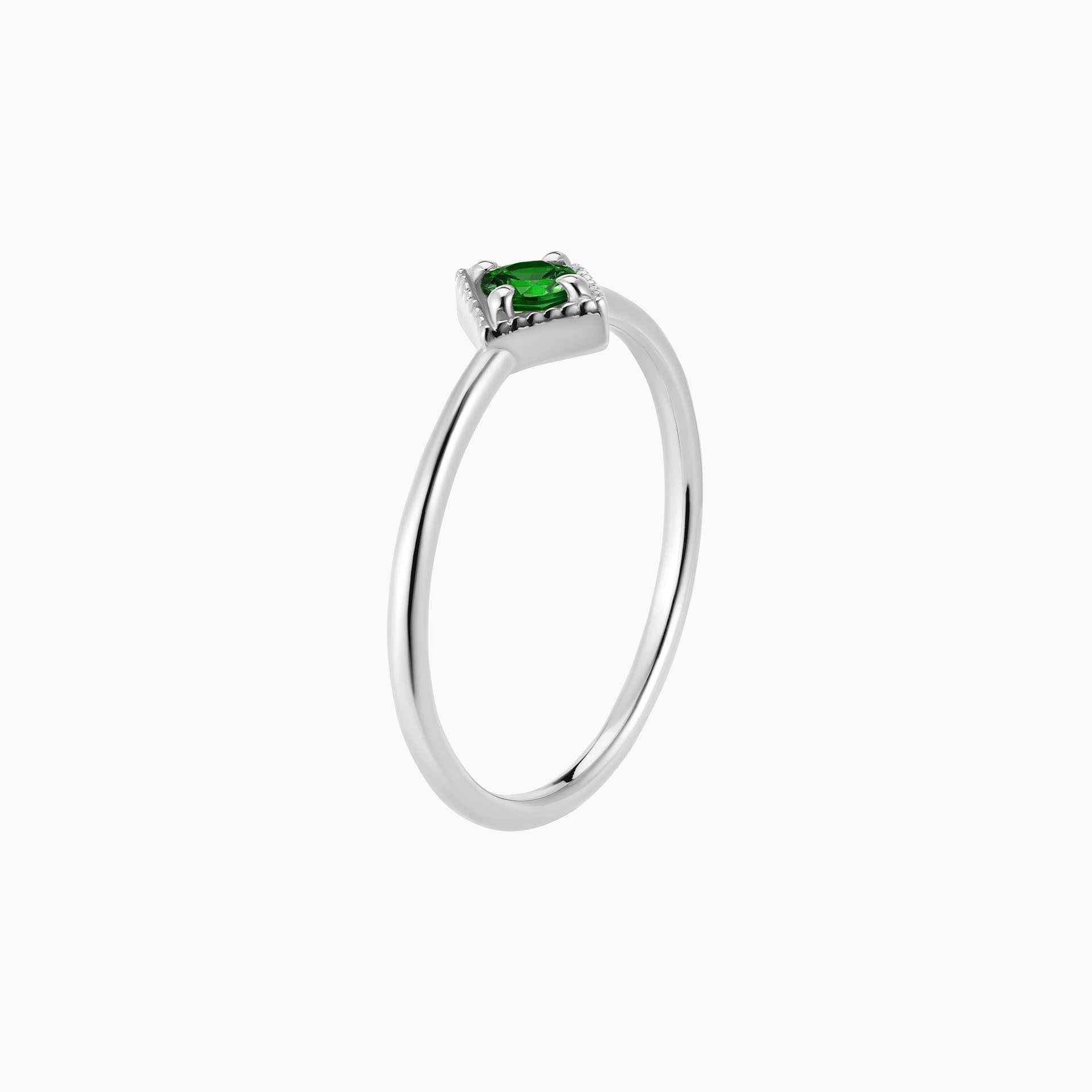 Solitaire Romy Millegrain Tsavorite 3.5 mm