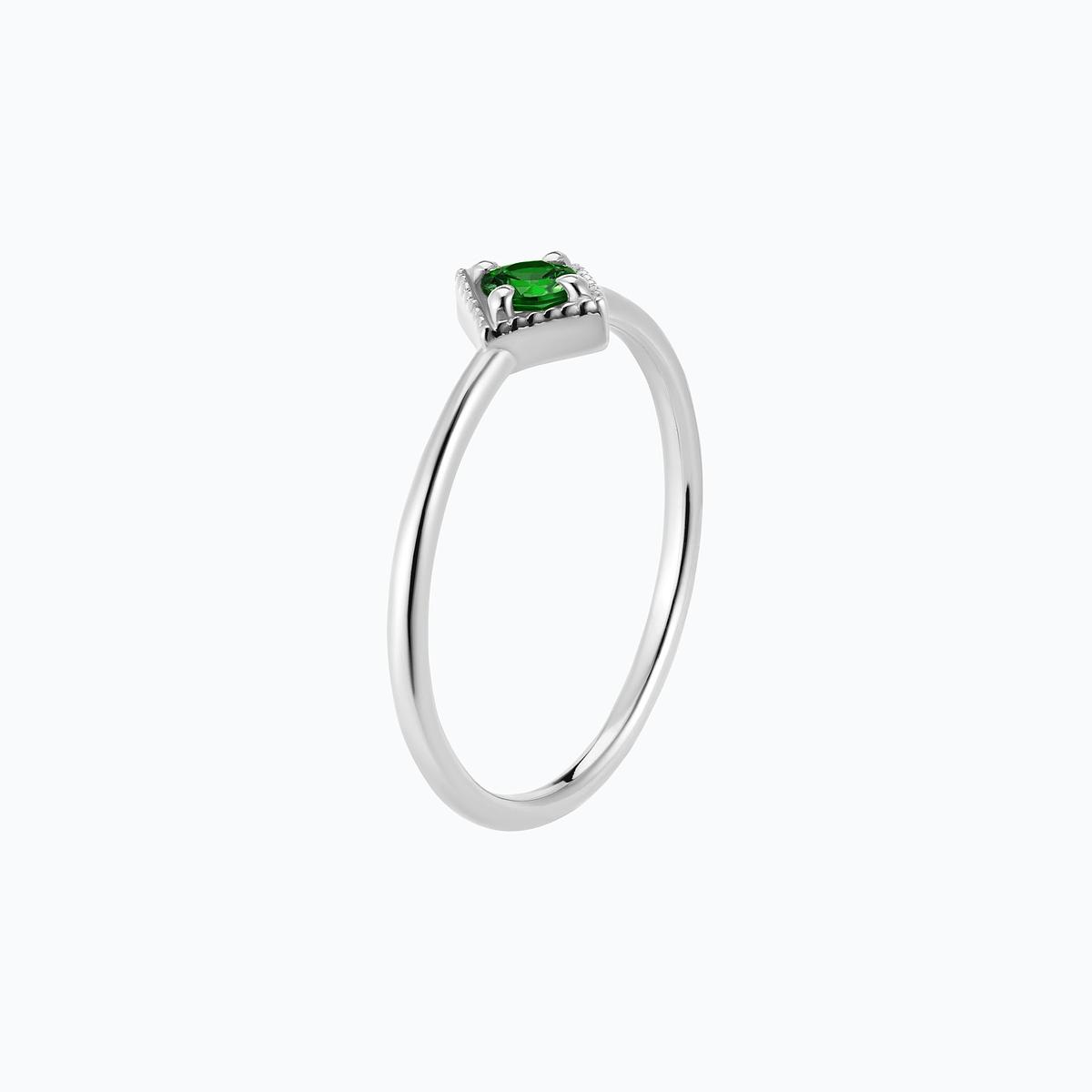 Solitaire Romy Millegrain Tsavorite 3.5 mm