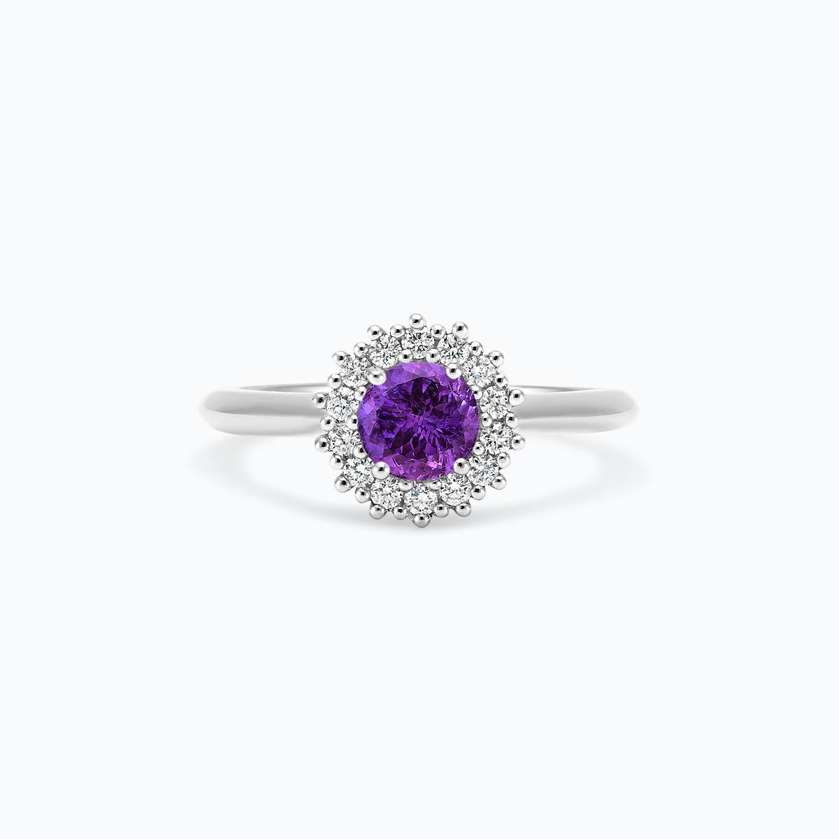 Solitaire Rosaflora Améthyste