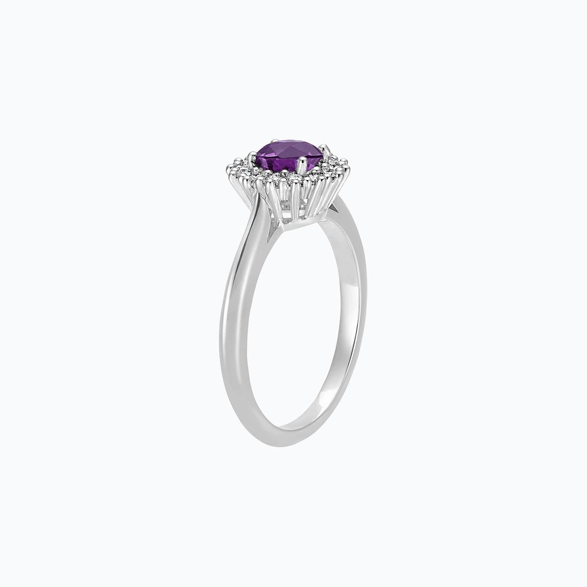 Solitaire Rosaflora Améthyste