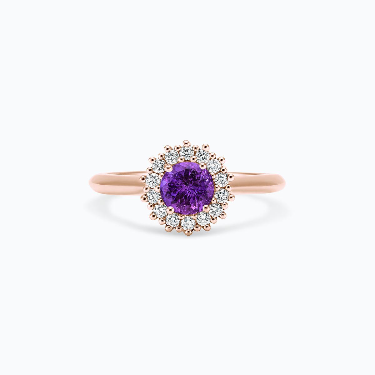 Solitaire Rosaflora Améthyste