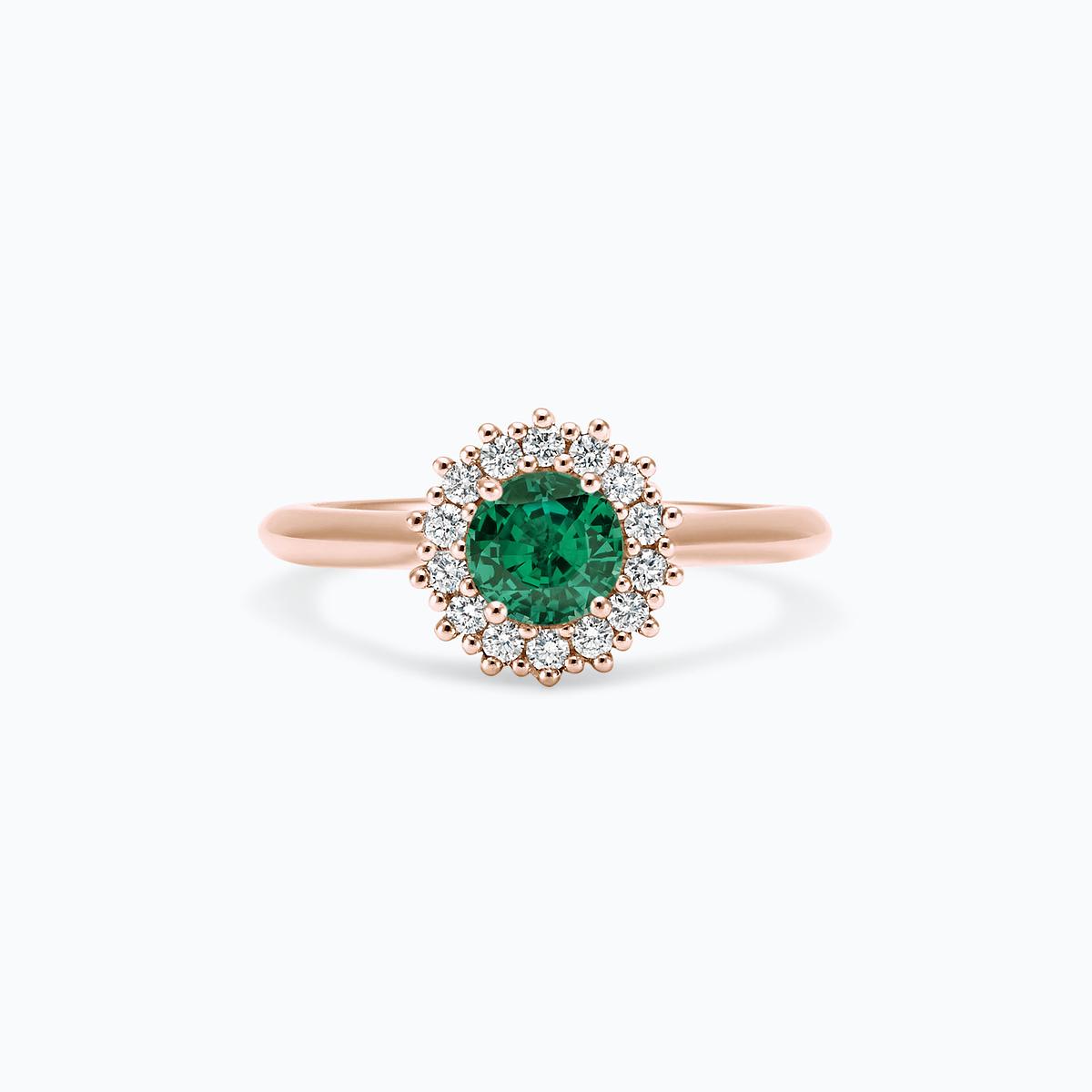 Solitaire Rosaflora Émeraude