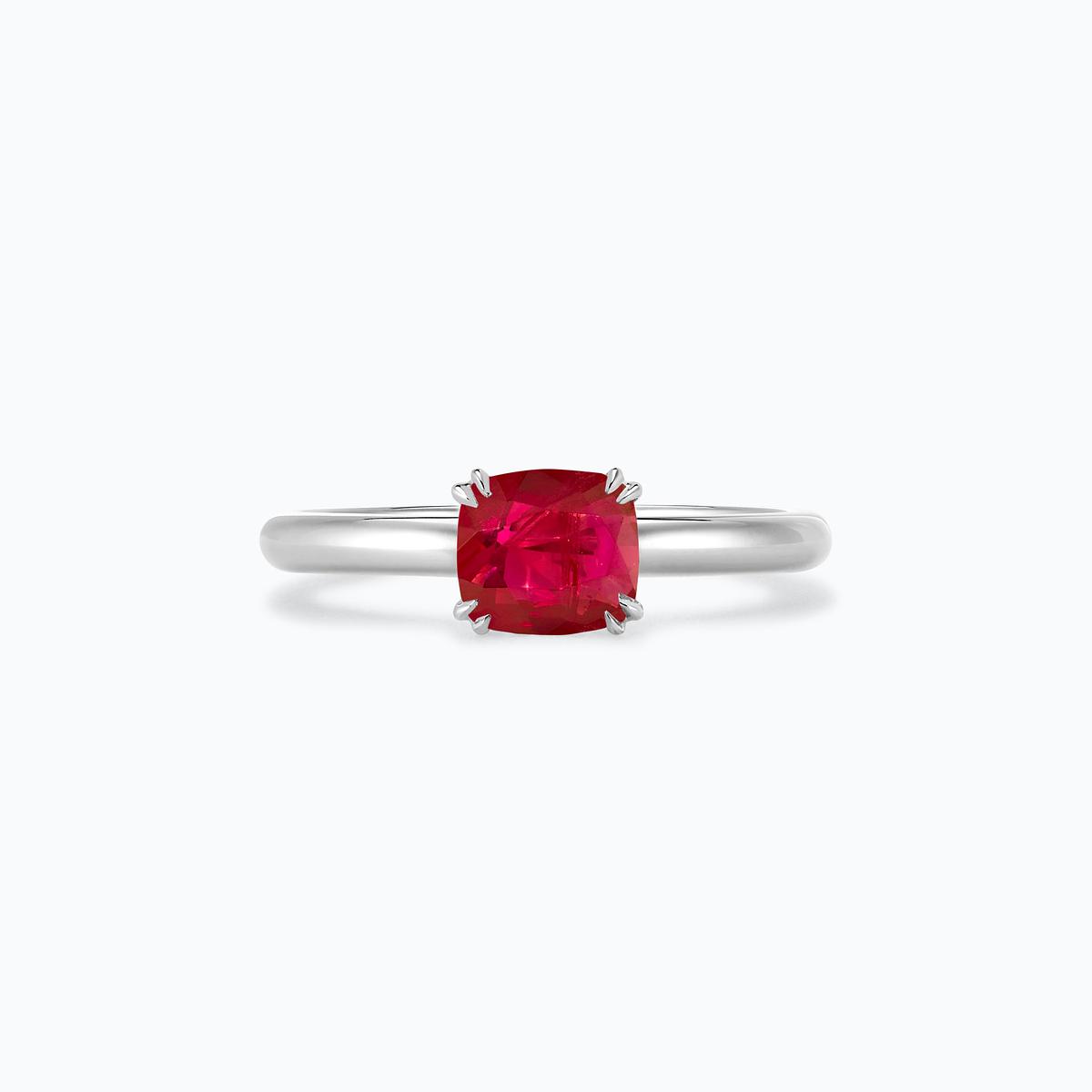Solitaire Rose Rubis 6 x 6 mm