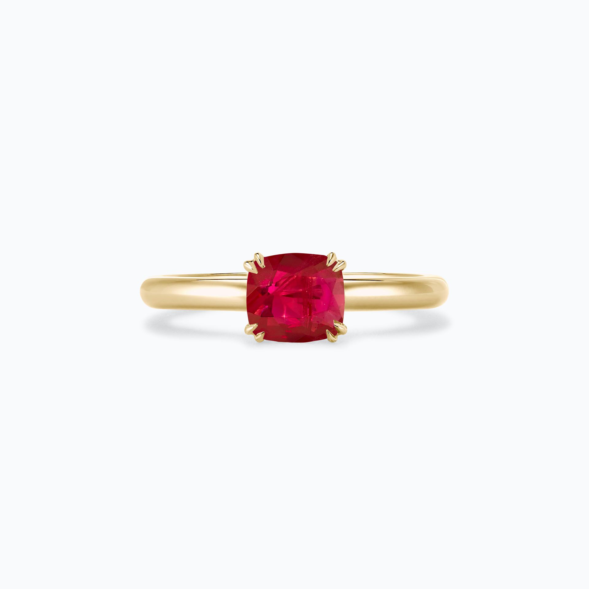 Solitaire Rose Rubis 6 x 6 mm